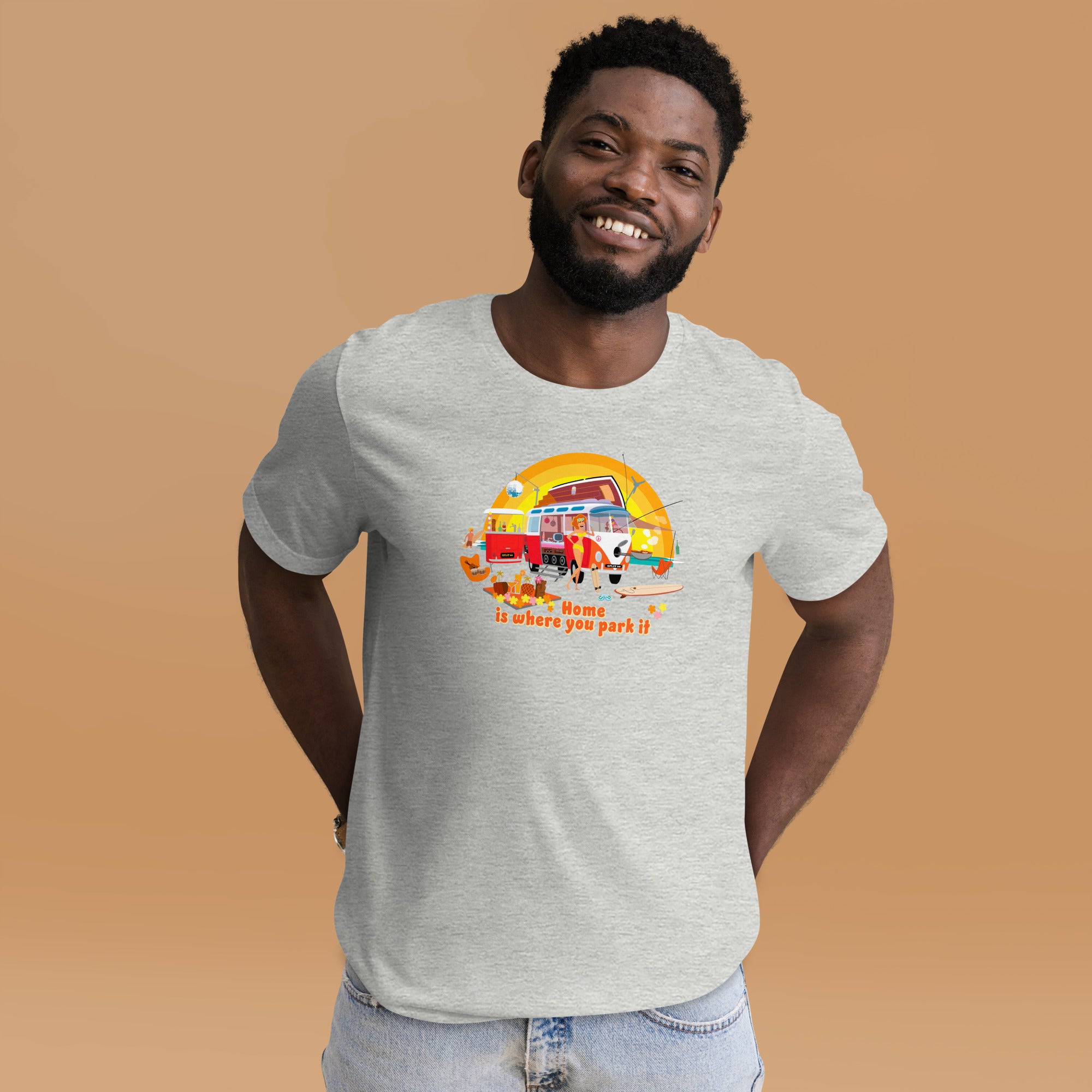 Unisex cotton t-shirt Ultra Combi on light heather colors