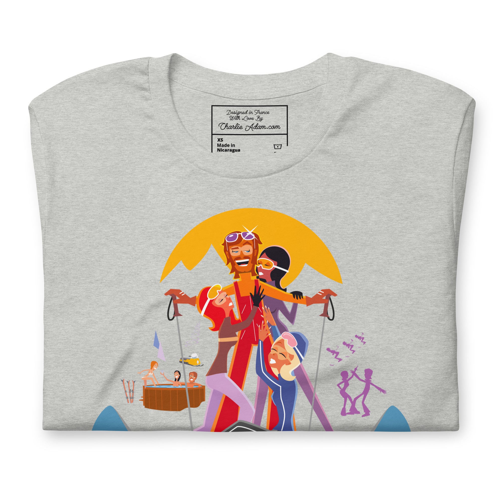 T-shirt en coton unisexe Love instructor First lesson free sur couleurs chinées claires