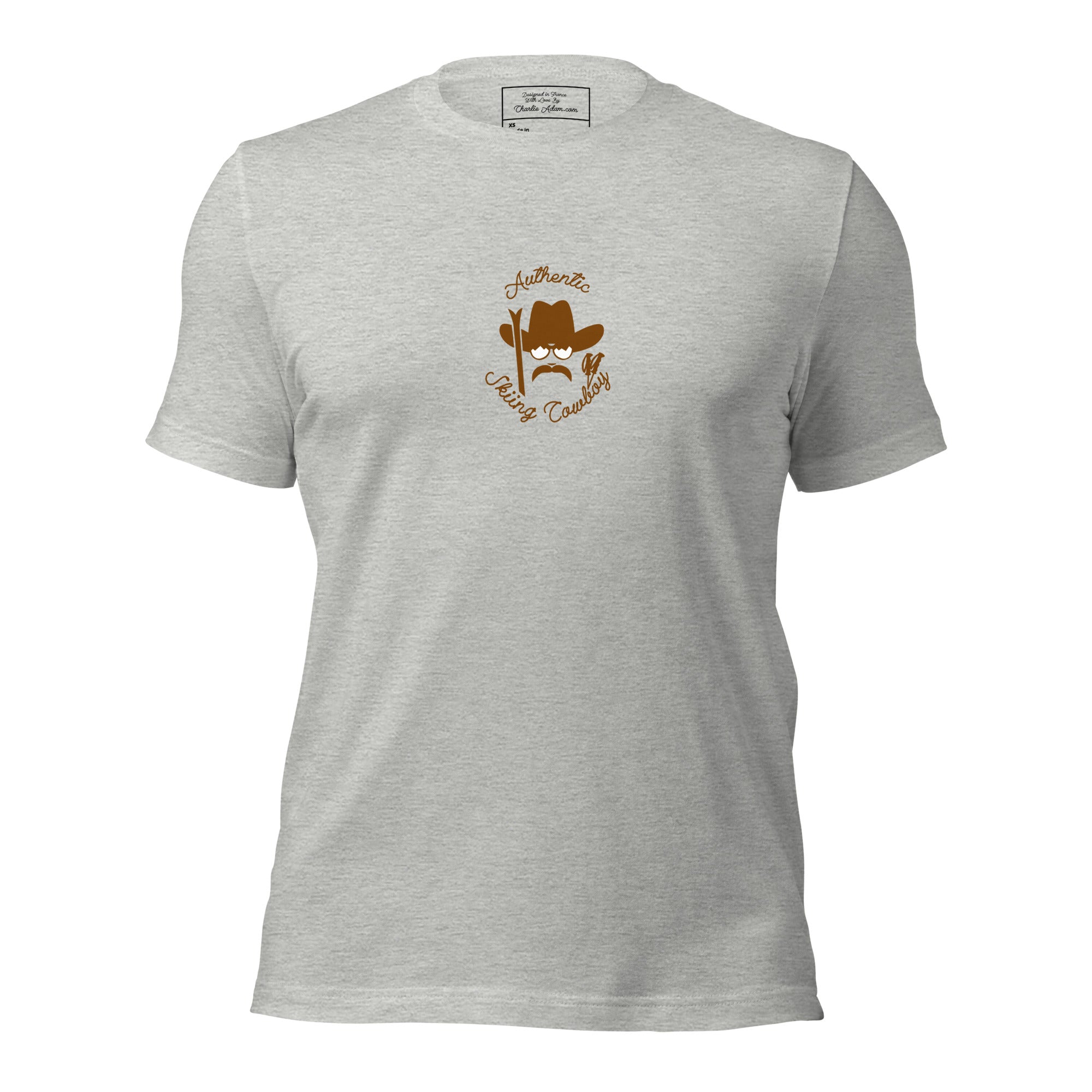 Unisex t-shirt Authentic Skiing Cowboy on heather colors