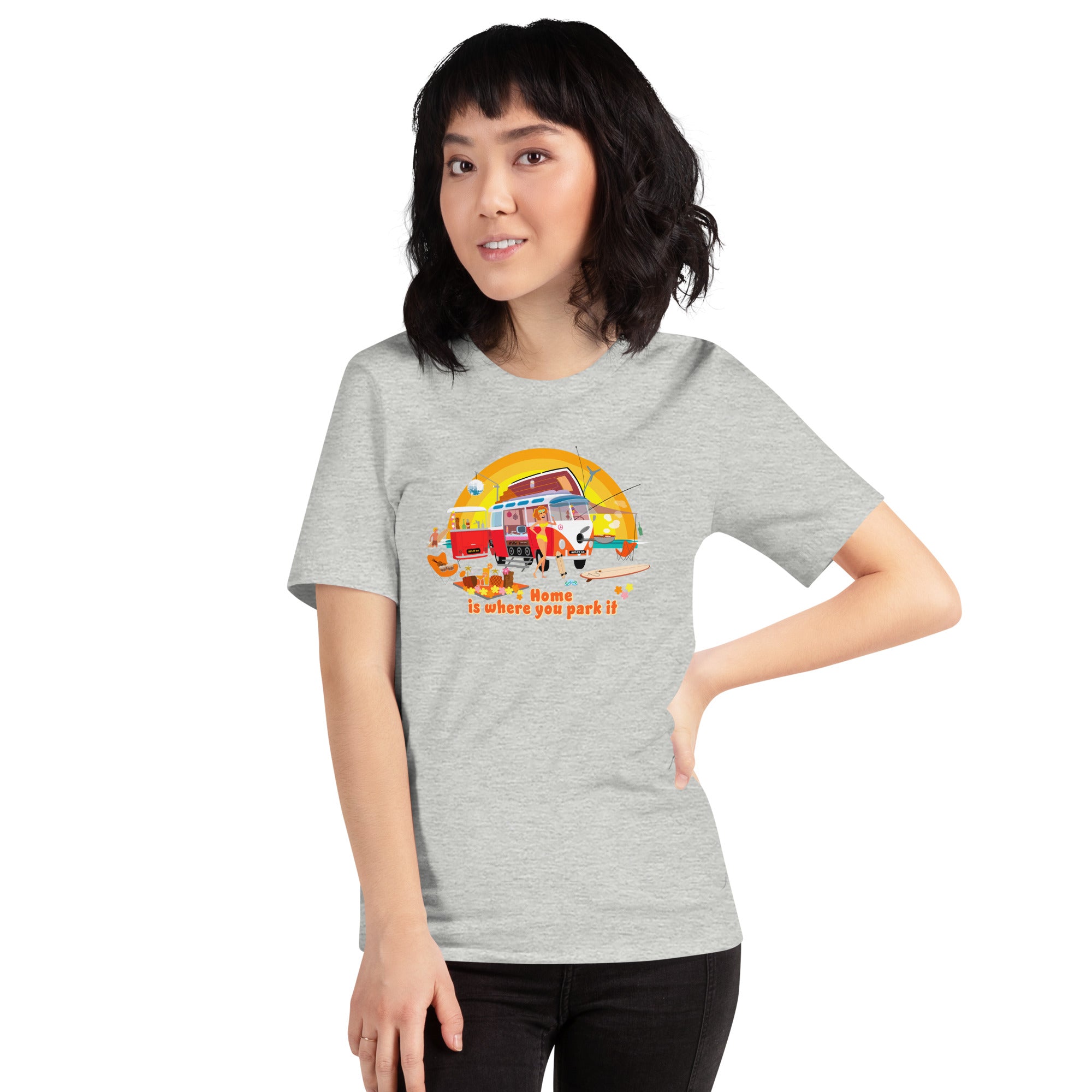 Unisex cotton t-shirt Ultra Combi on light heather colors