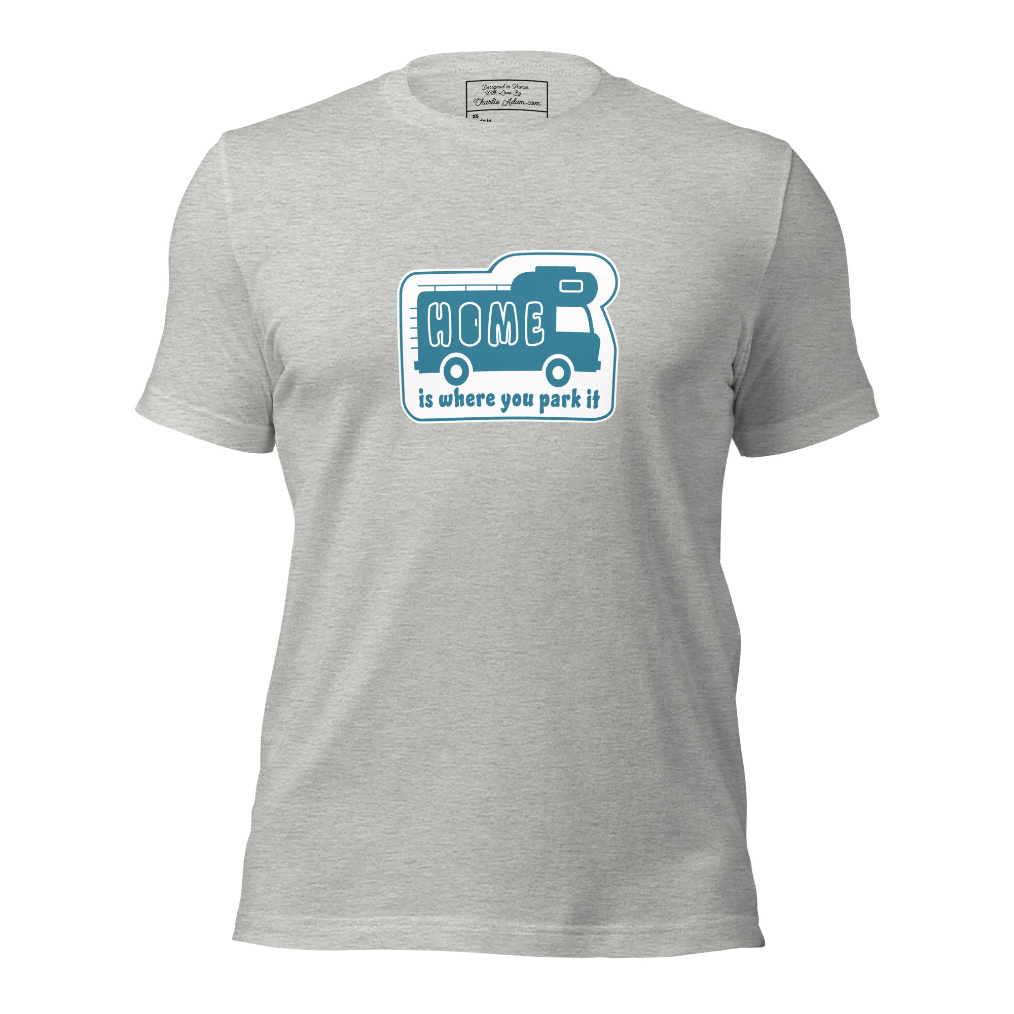 Unisex cotton t-shirt Bold Camper Van on light heather colors