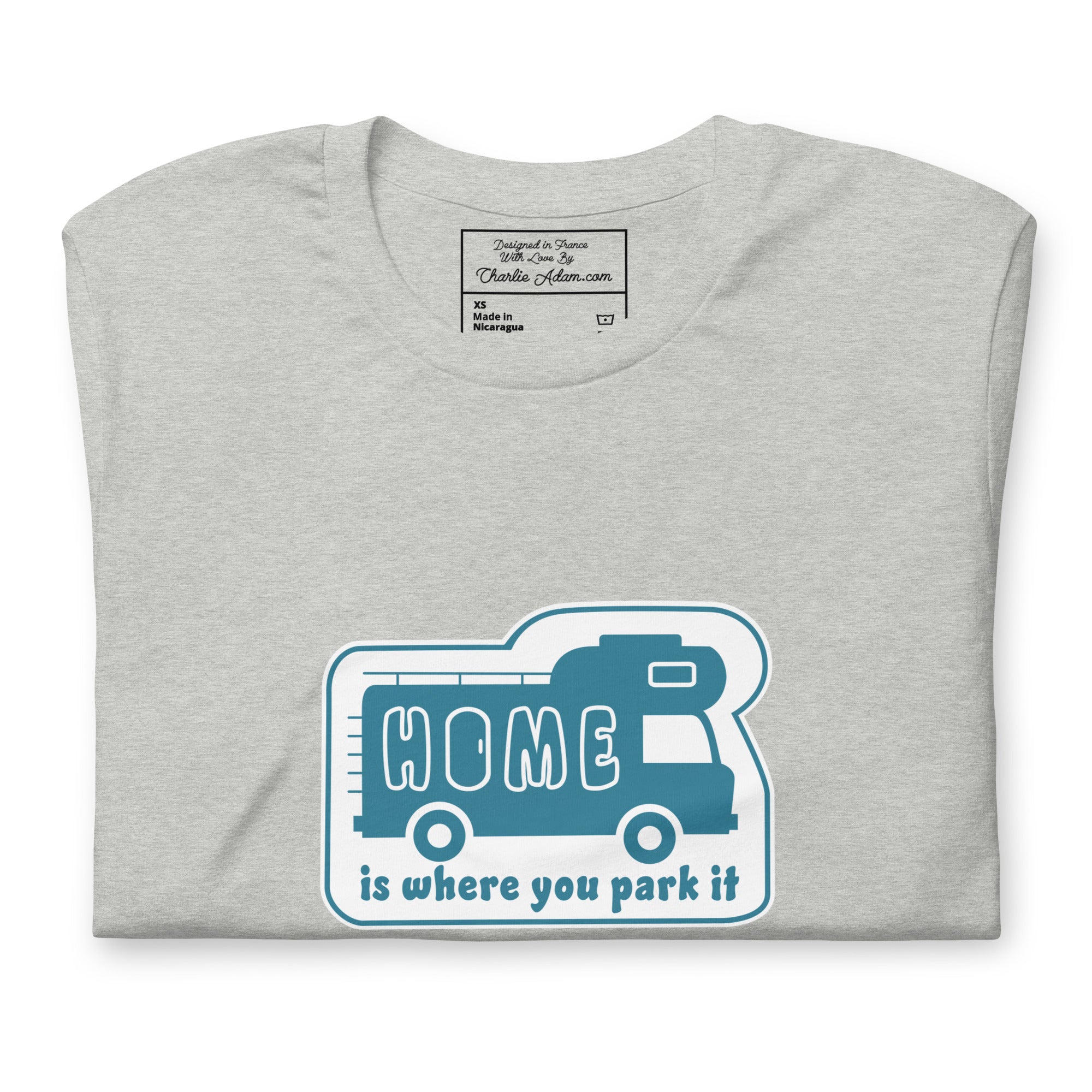 Unisex cotton t-shirt Bold Camper Van on light heather colors