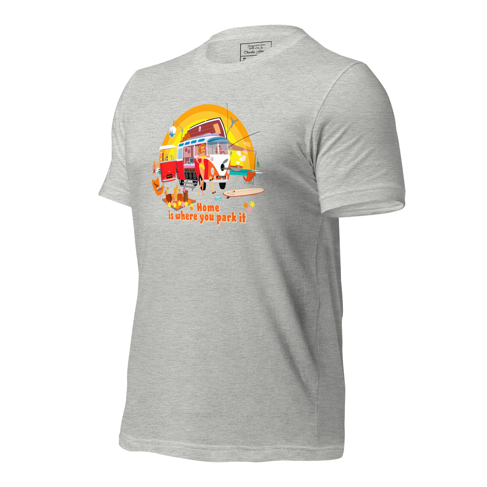 Unisex cotton t-shirt Ultra Combi on light heather colors