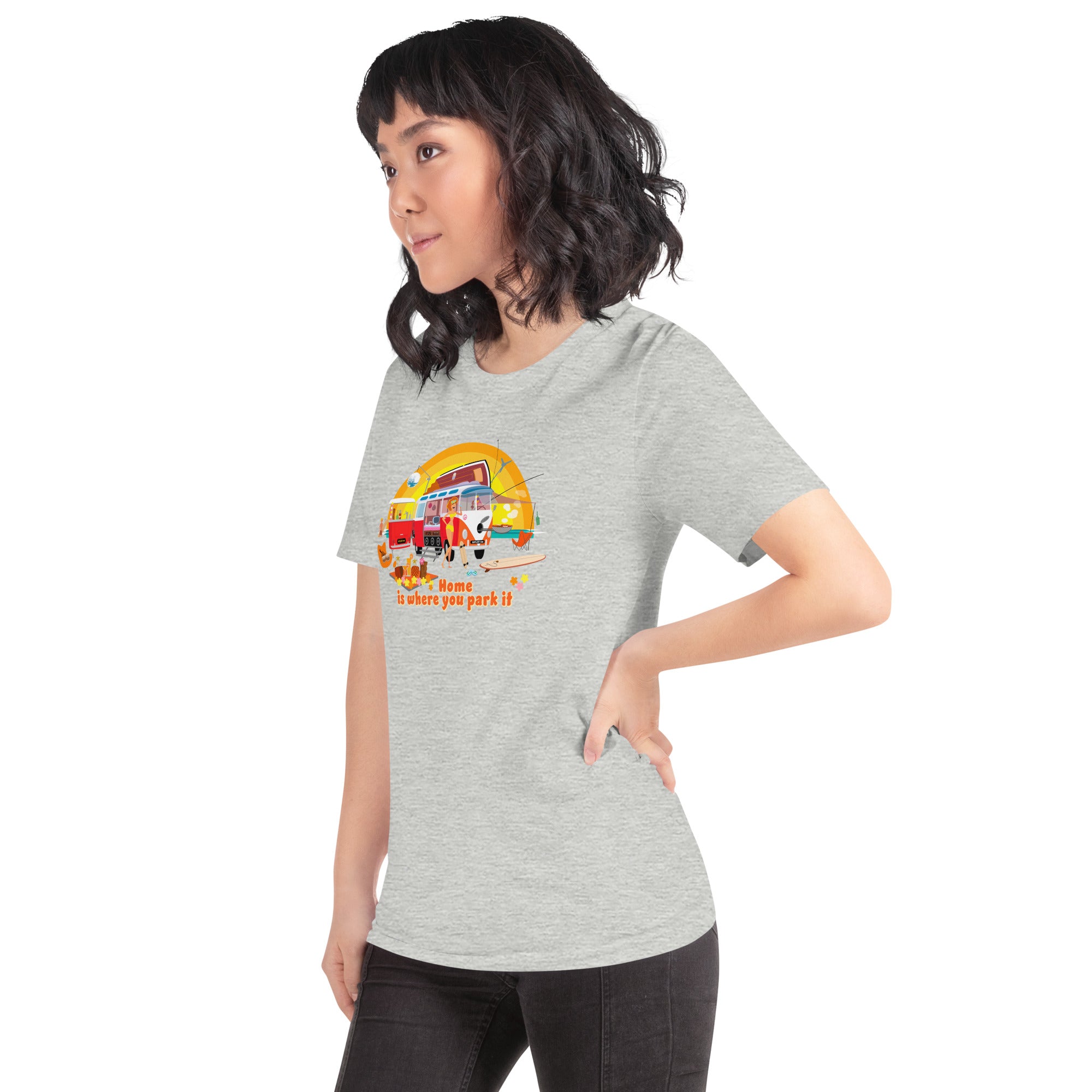Unisex cotton t-shirt Ultra Combi on light heather colors