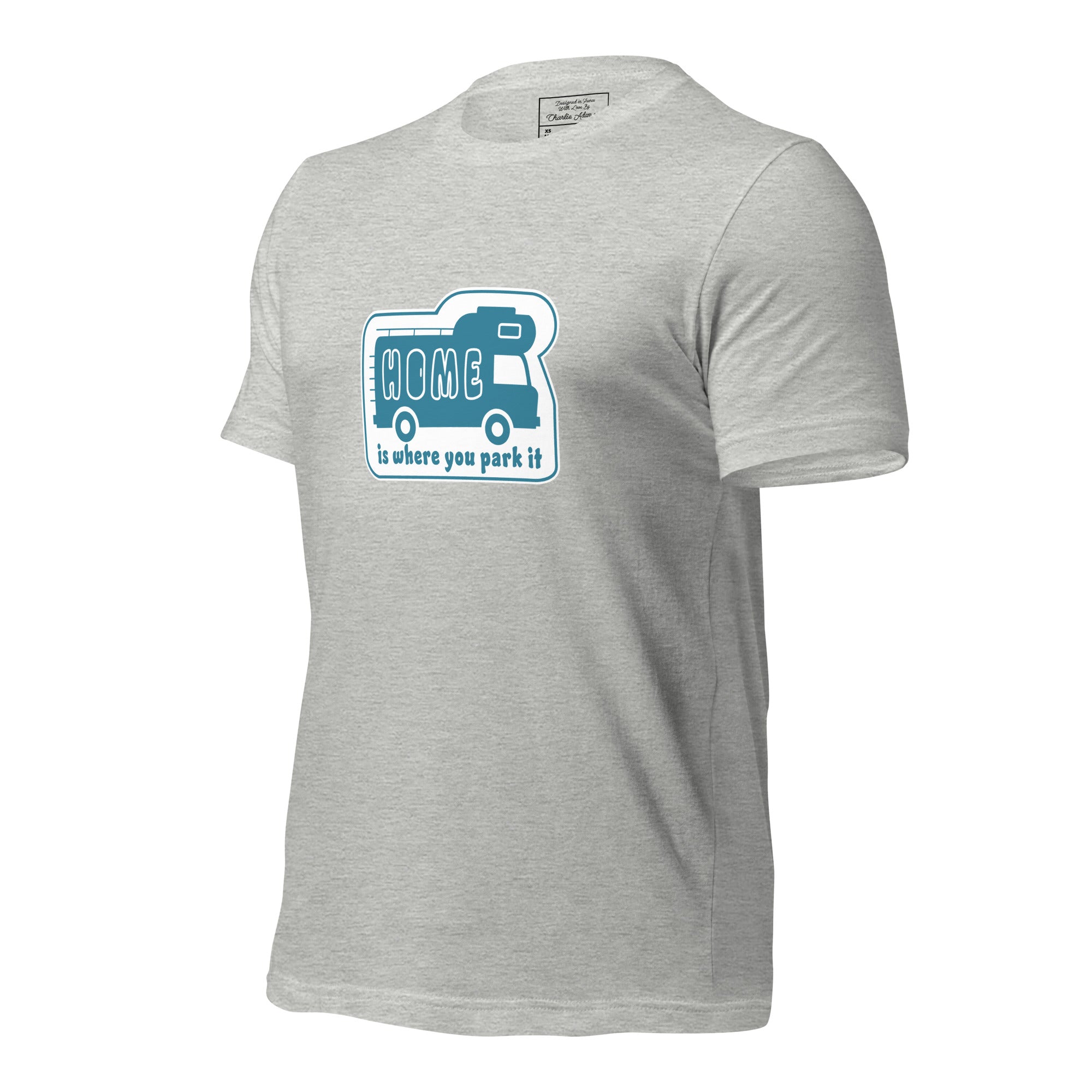 Unisex cotton t-shirt Bold Camper Van on light heather colors