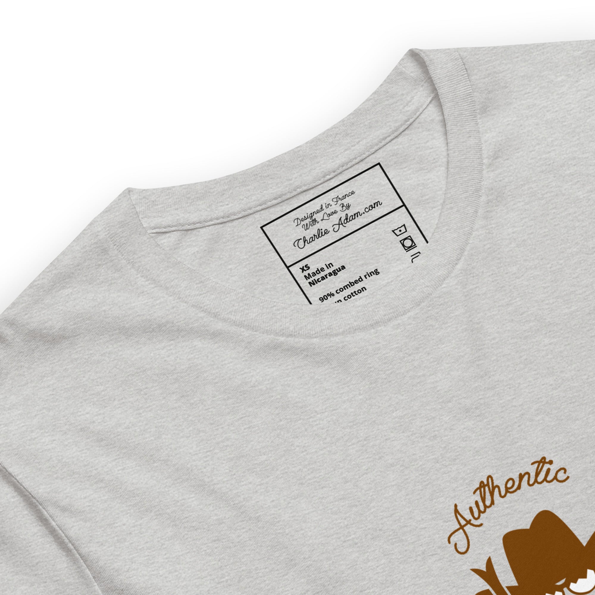 Unisex t-shirt Authentic Skiing Cowboy on heather colors