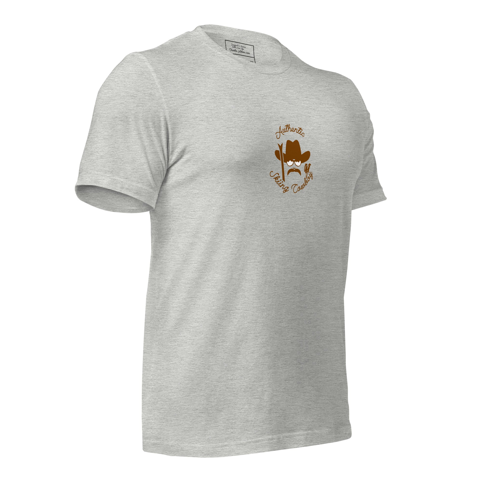 Unisex t-shirt Authentic Skiing Cowboy on heather colors