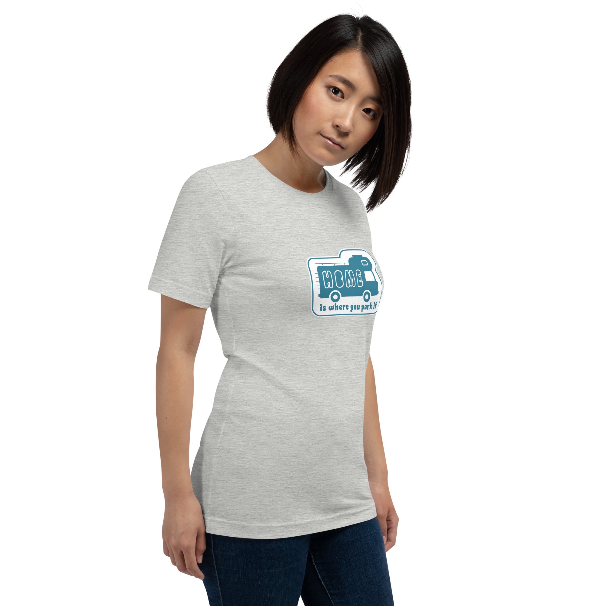 Unisex cotton t-shirt Bold Camper Van on light heather colors