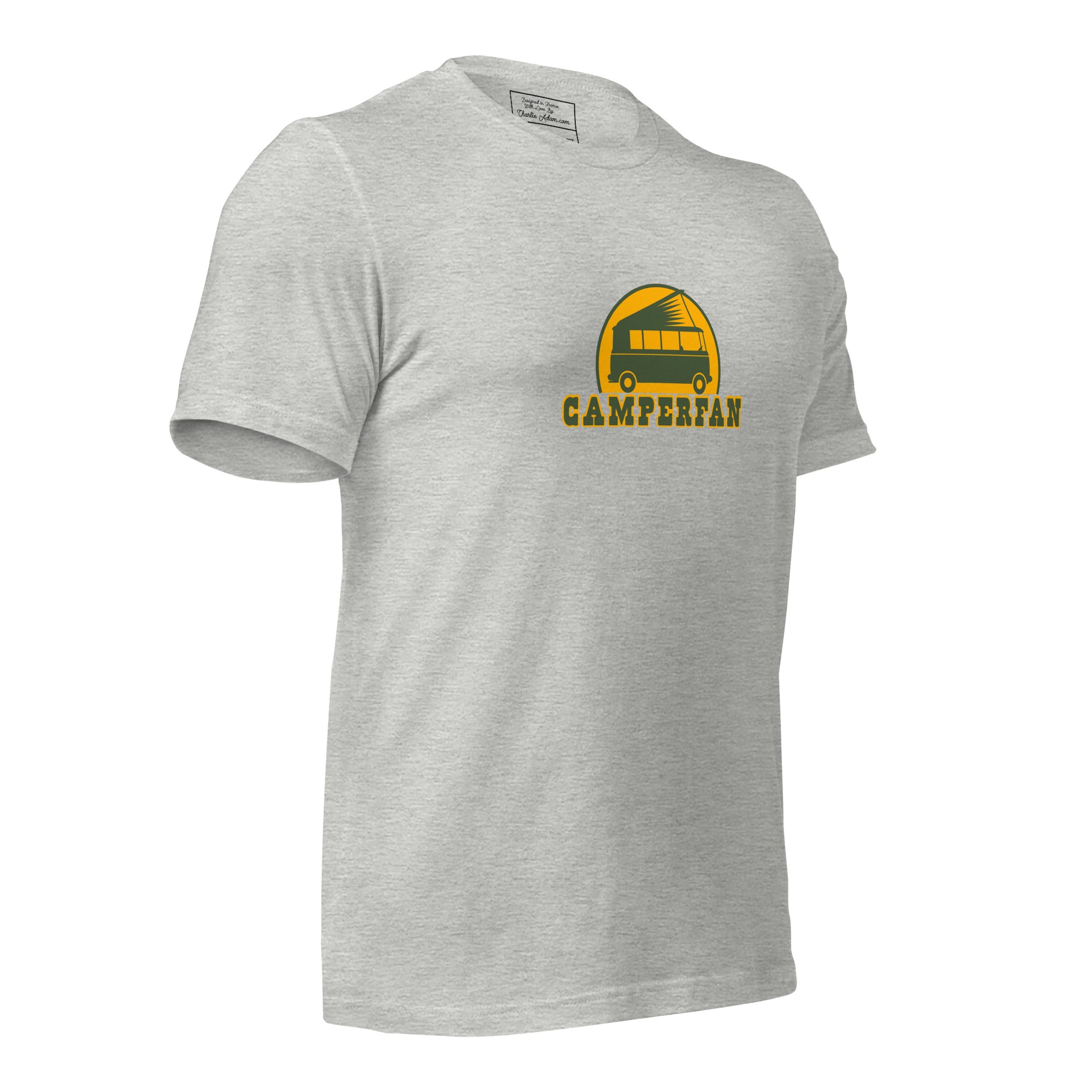 Unisex t-shirt Camperfan on light heather colors