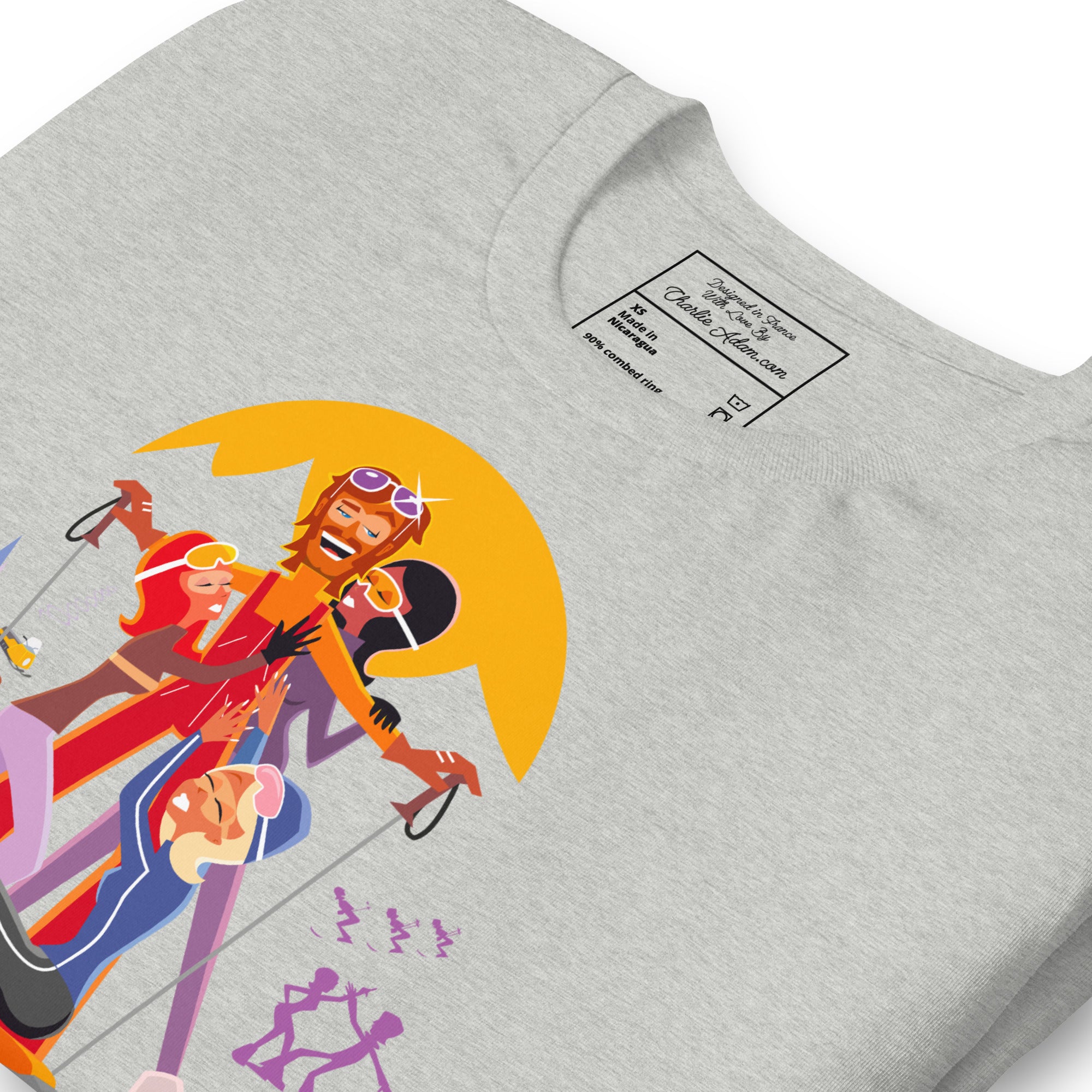 T-shirt en coton unisexe Love instructor First lesson free sur couleurs chinées claires