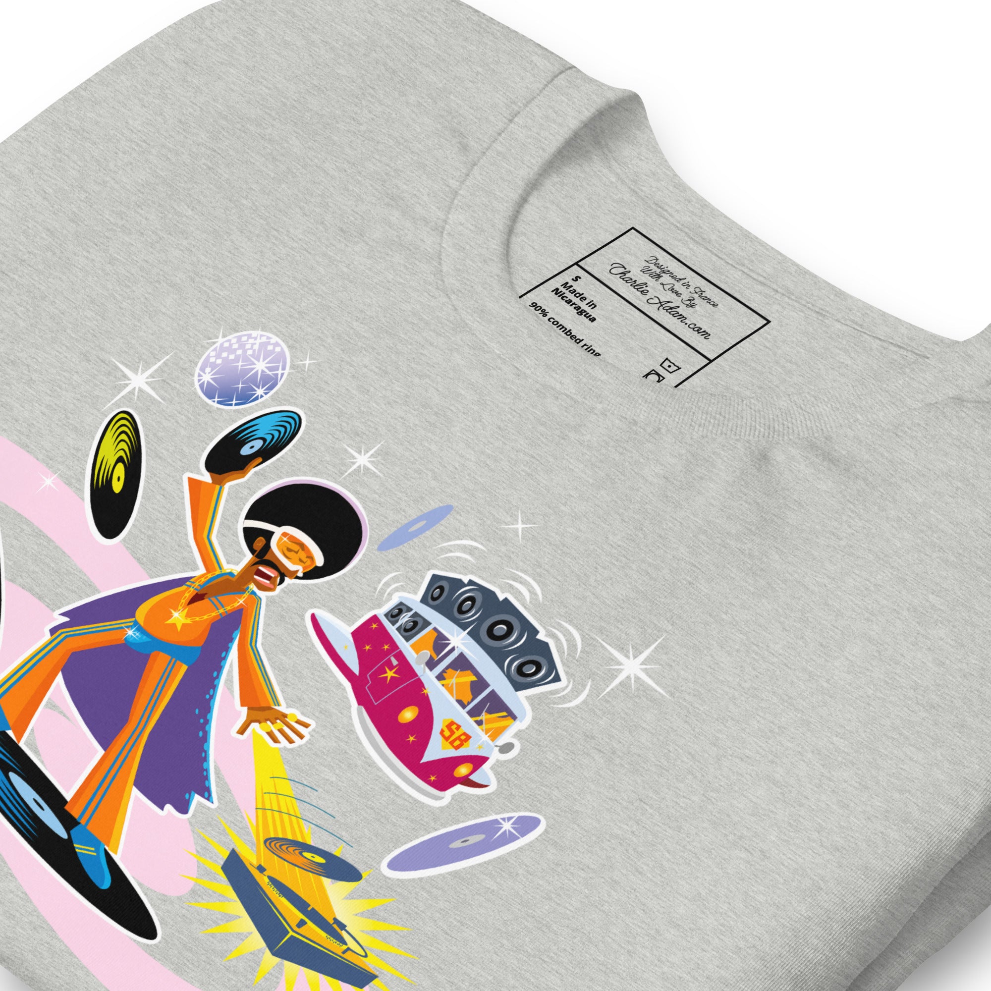Unisex t-shirt Superboogieman saves the Party on light heather colors