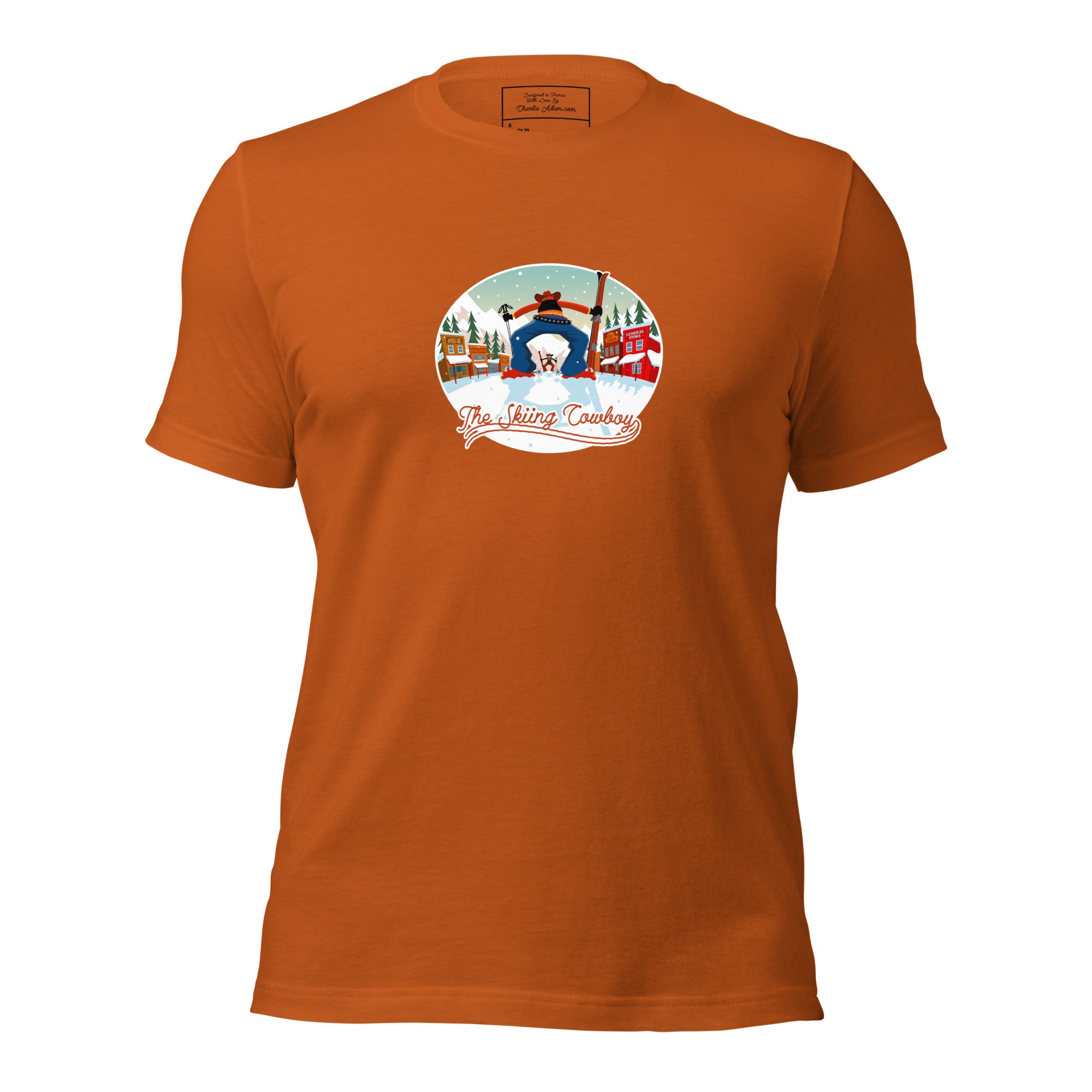 T-shirt en coton unisexe Ski Fight at OK Corral sur couleurs vives