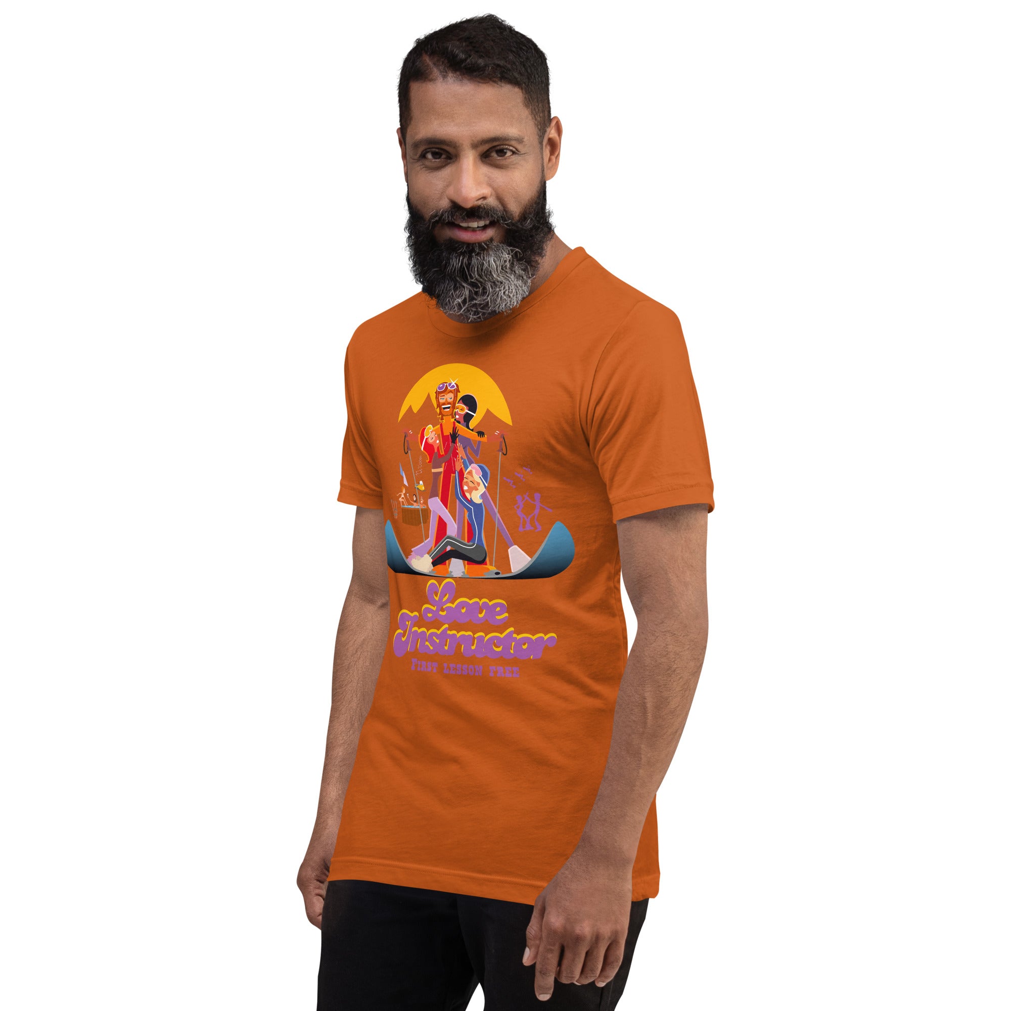 T-shirt en coton unisexe Love instructor First lesson free sur couleurs vives