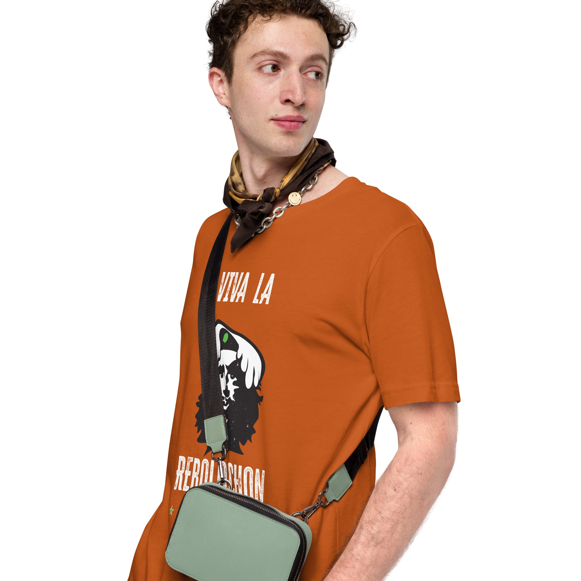 T-shirt en coton unisexe Viva la Rebolochon sur couleurs vives