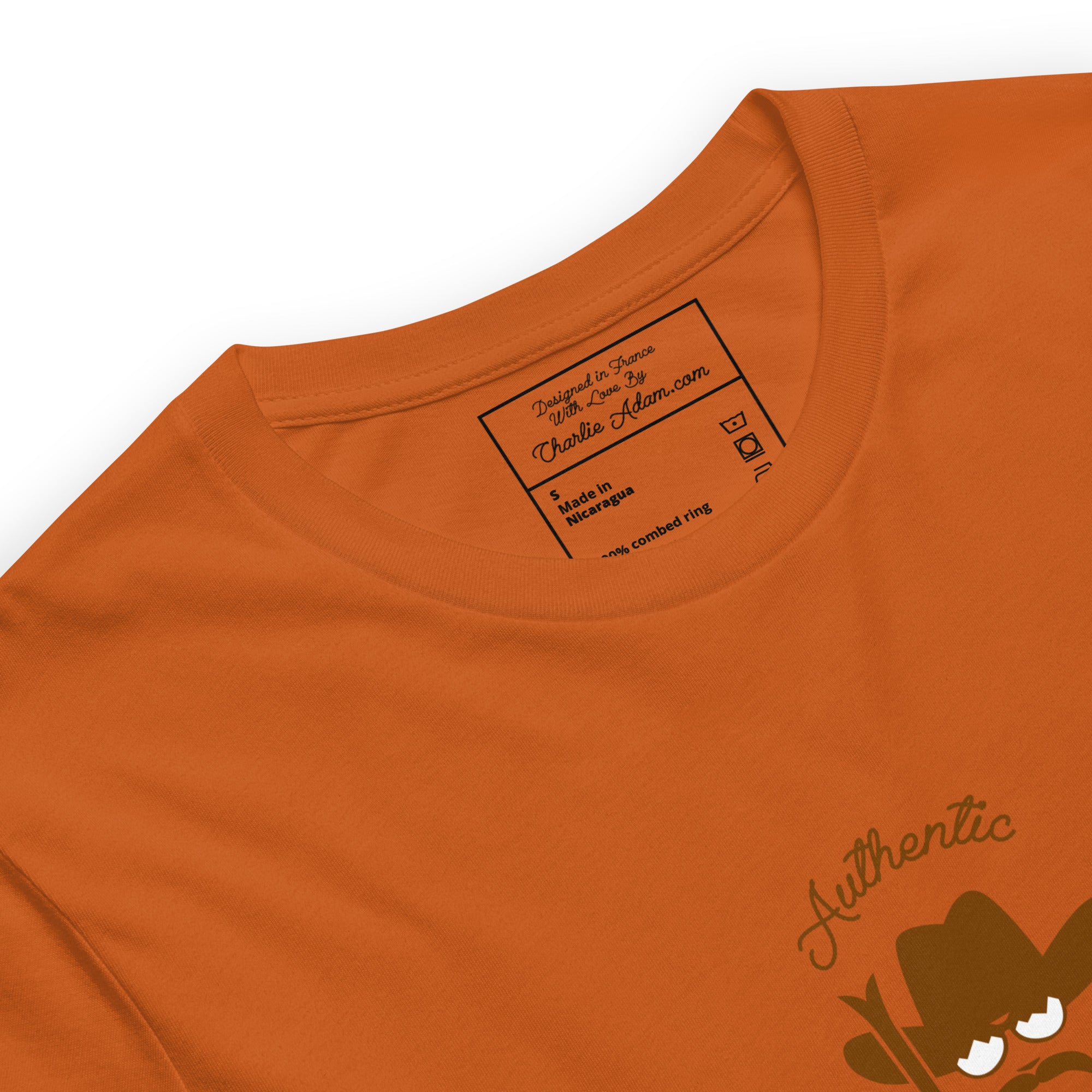 Unisex cotton t-shirt Authentic Skiing Cowboy on bright colors