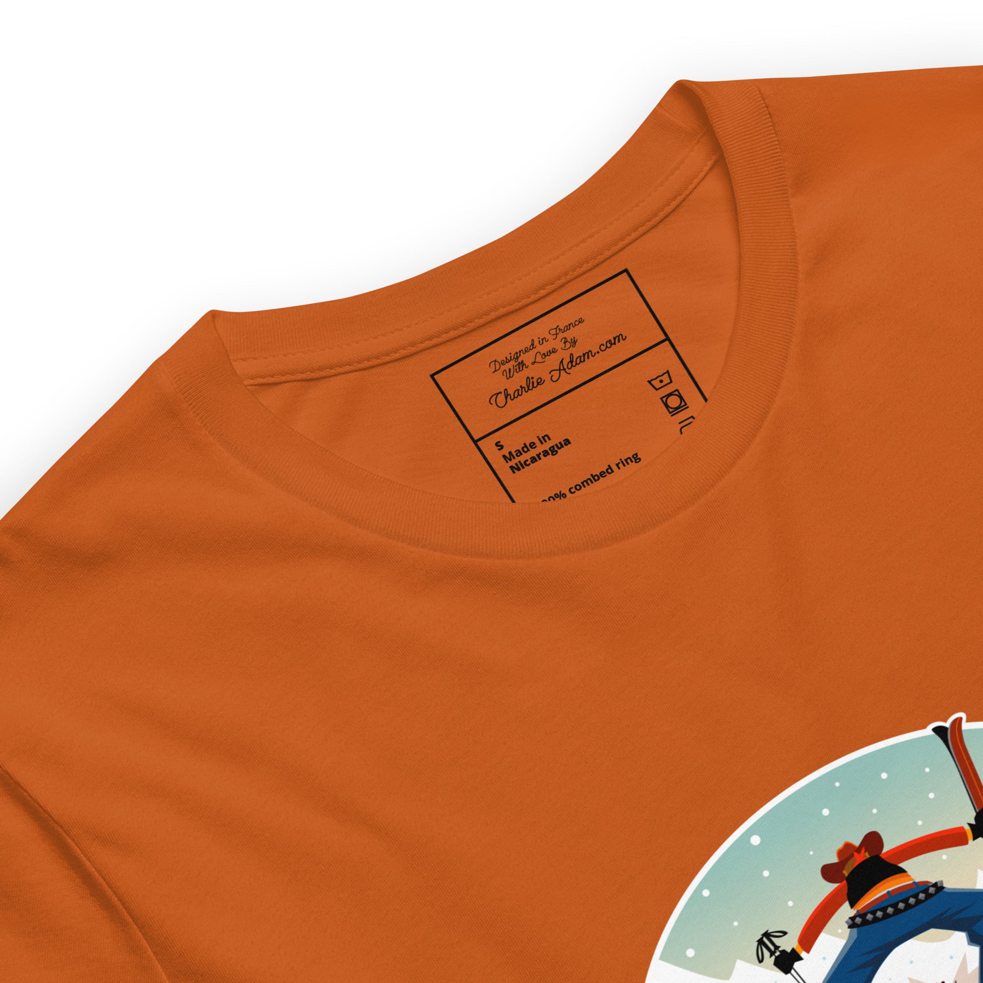 T-shirt en coton unisexe Ski Fight at OK Corral sur couleurs vives