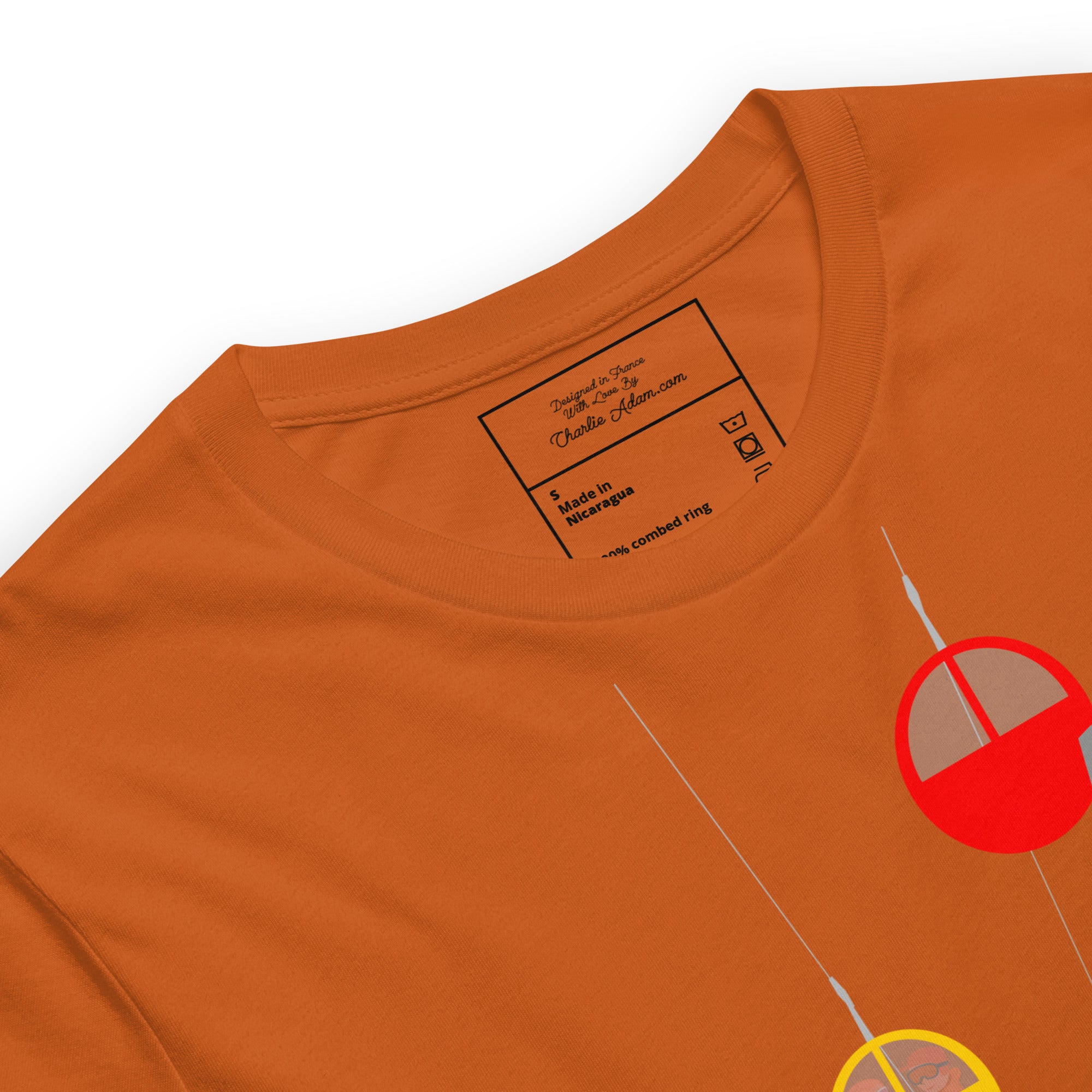 T-shirt en coton unisexe Gondolas in the mist sur couleurs vives
