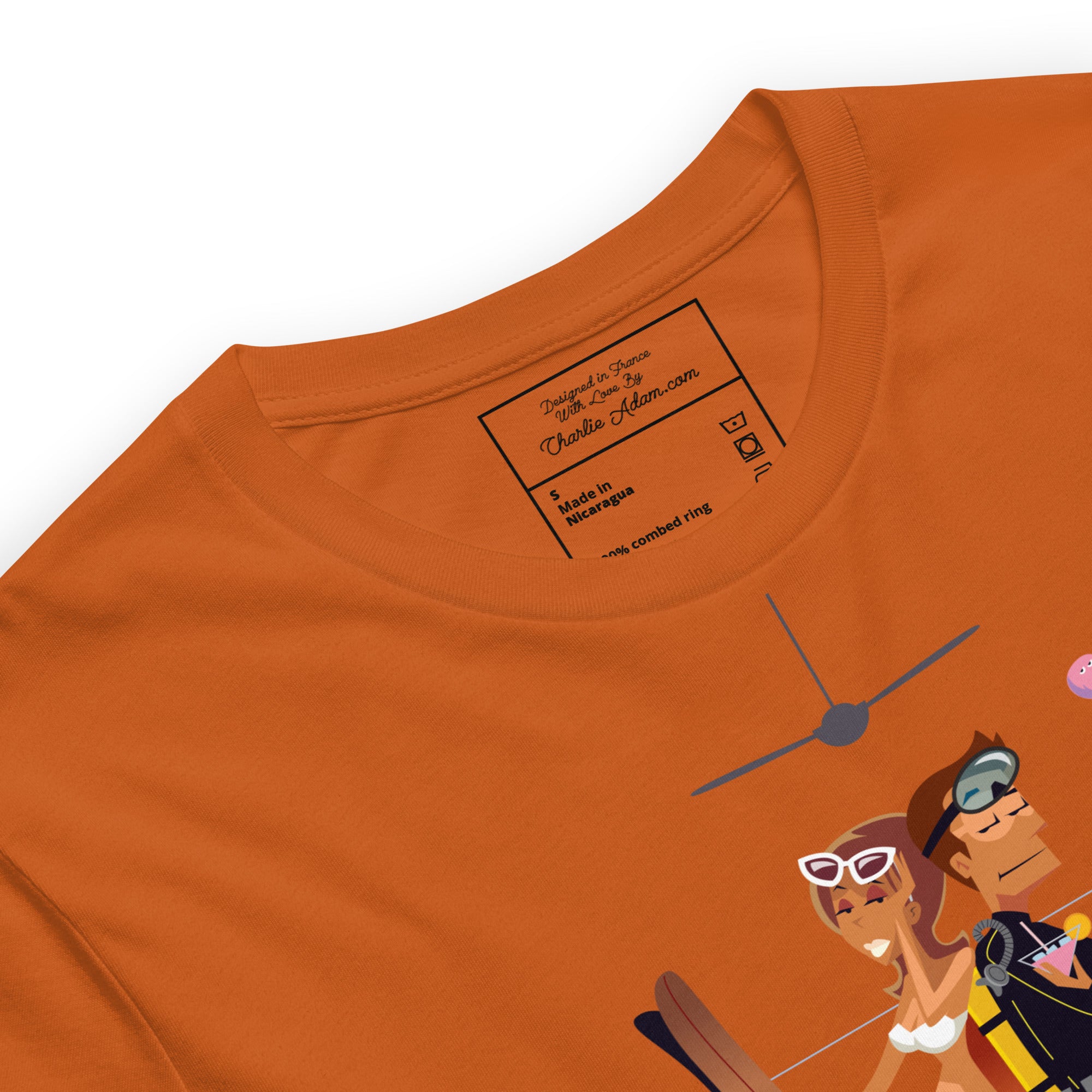 Unisex cotton t-shirt License to Chill Vamos a la Playa on bright colors