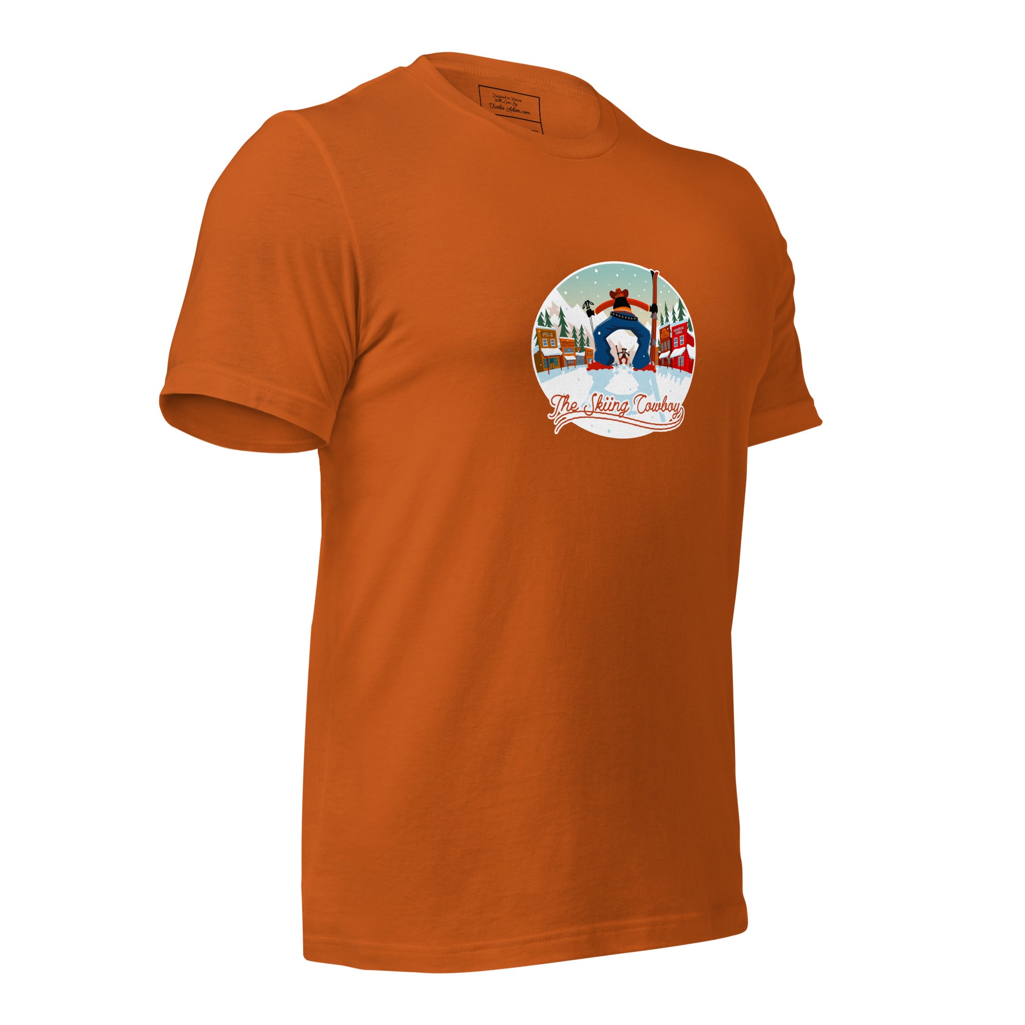 T-shirt en coton unisexe Ski Fight at OK Corral sur couleurs vives