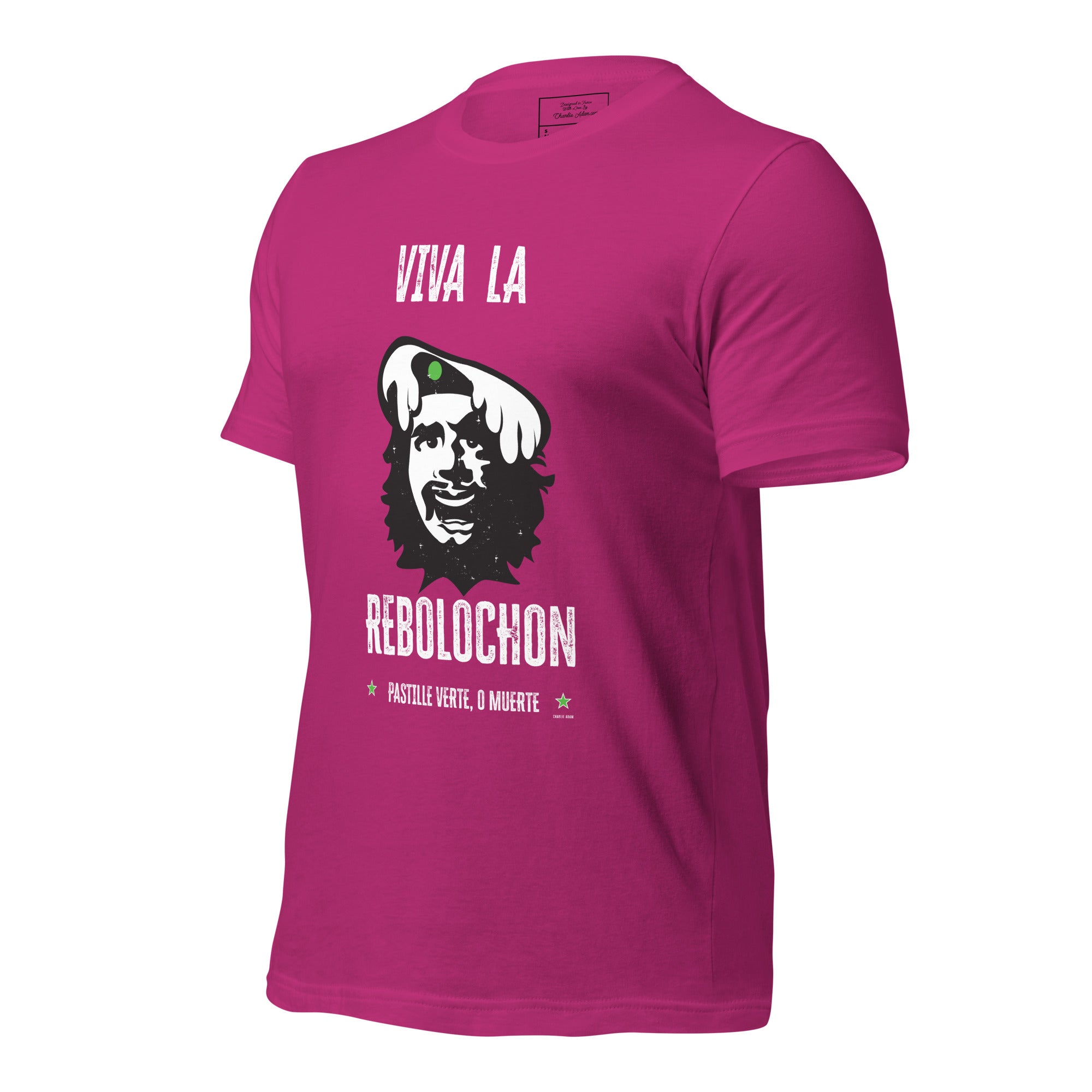 T-shirt en coton unisexe Viva la Rebolochon sur couleurs vives