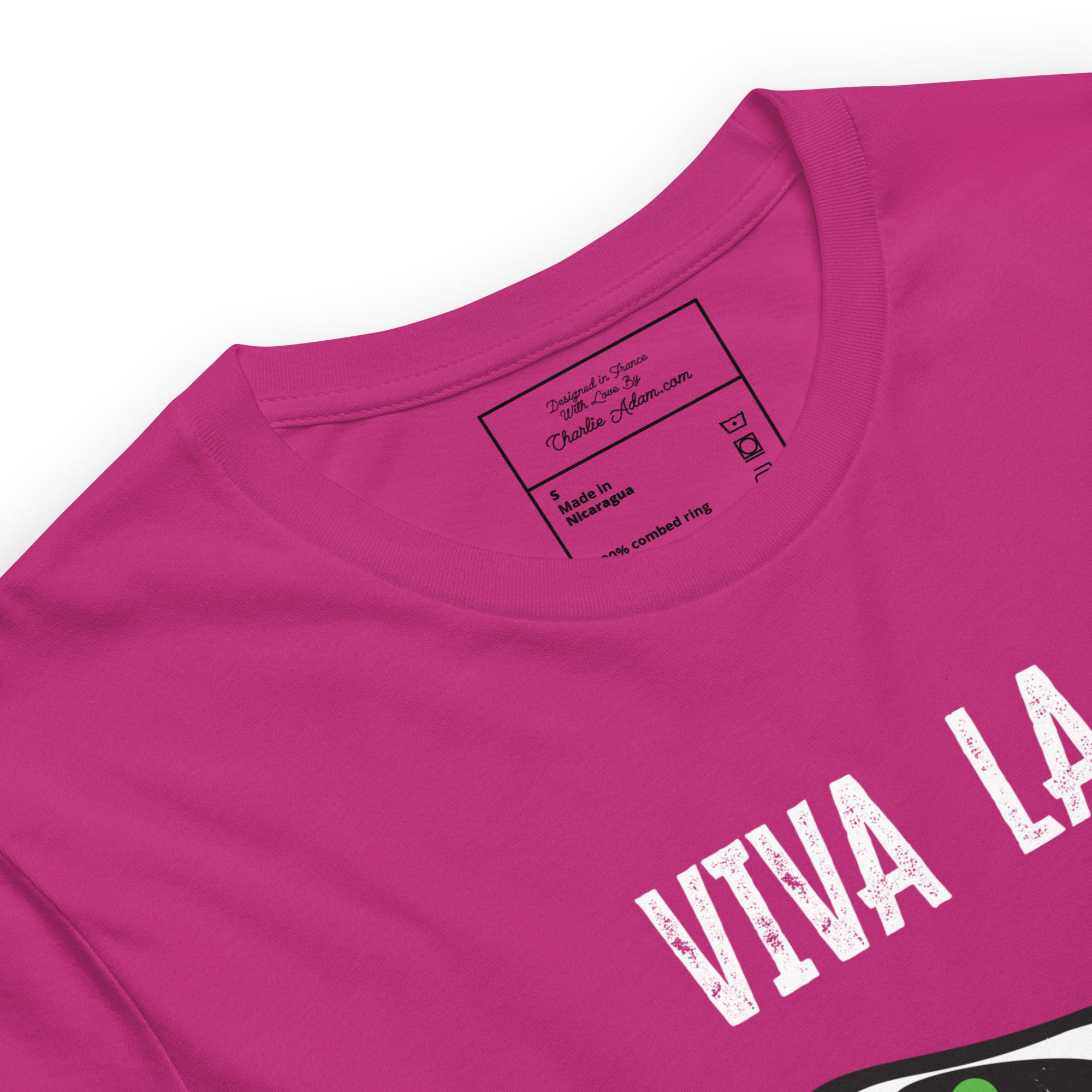 T-shirt en coton unisexe Viva la Rebolochon sur couleurs vives