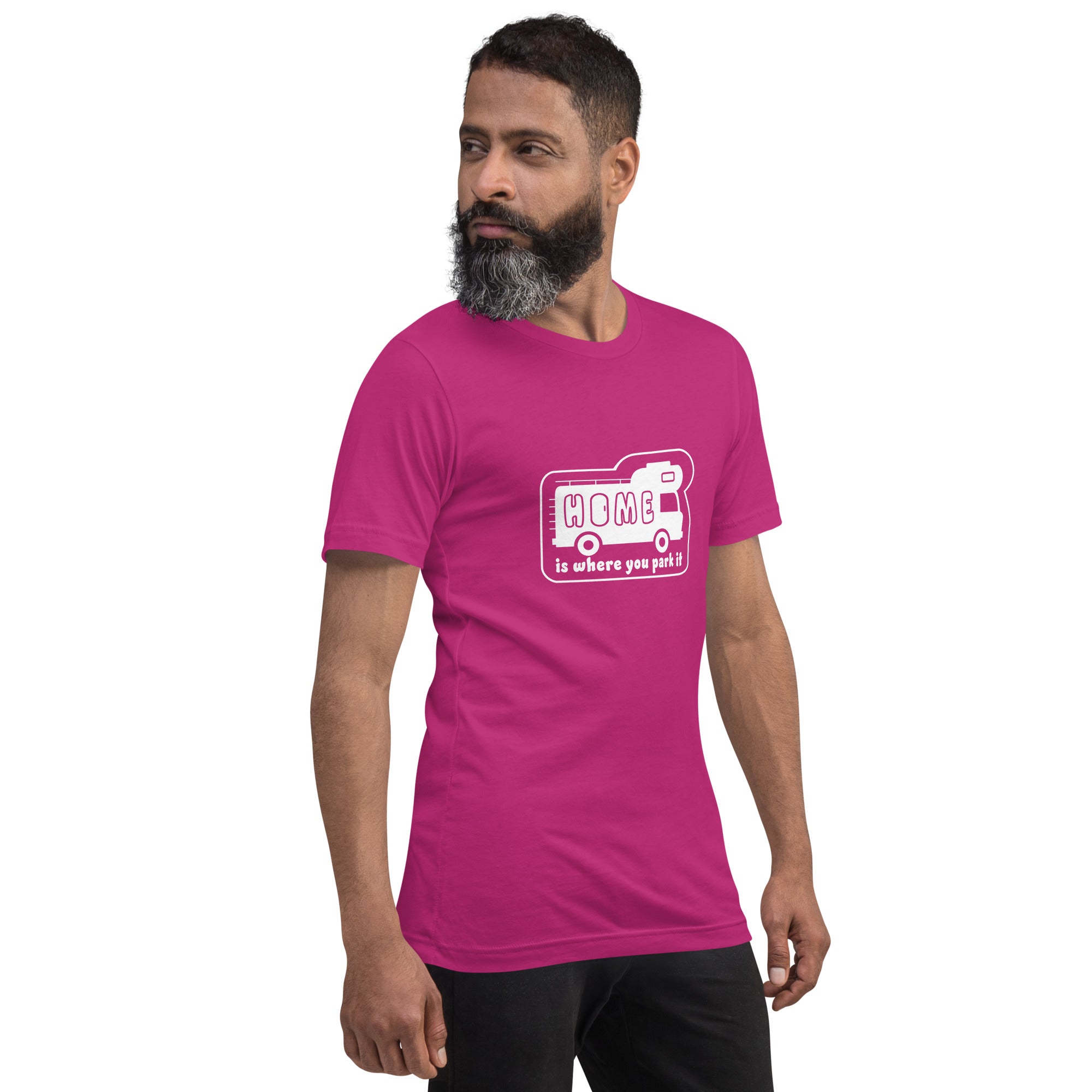 Unisex cotton t-shirt Bold Camper Van on bright colors