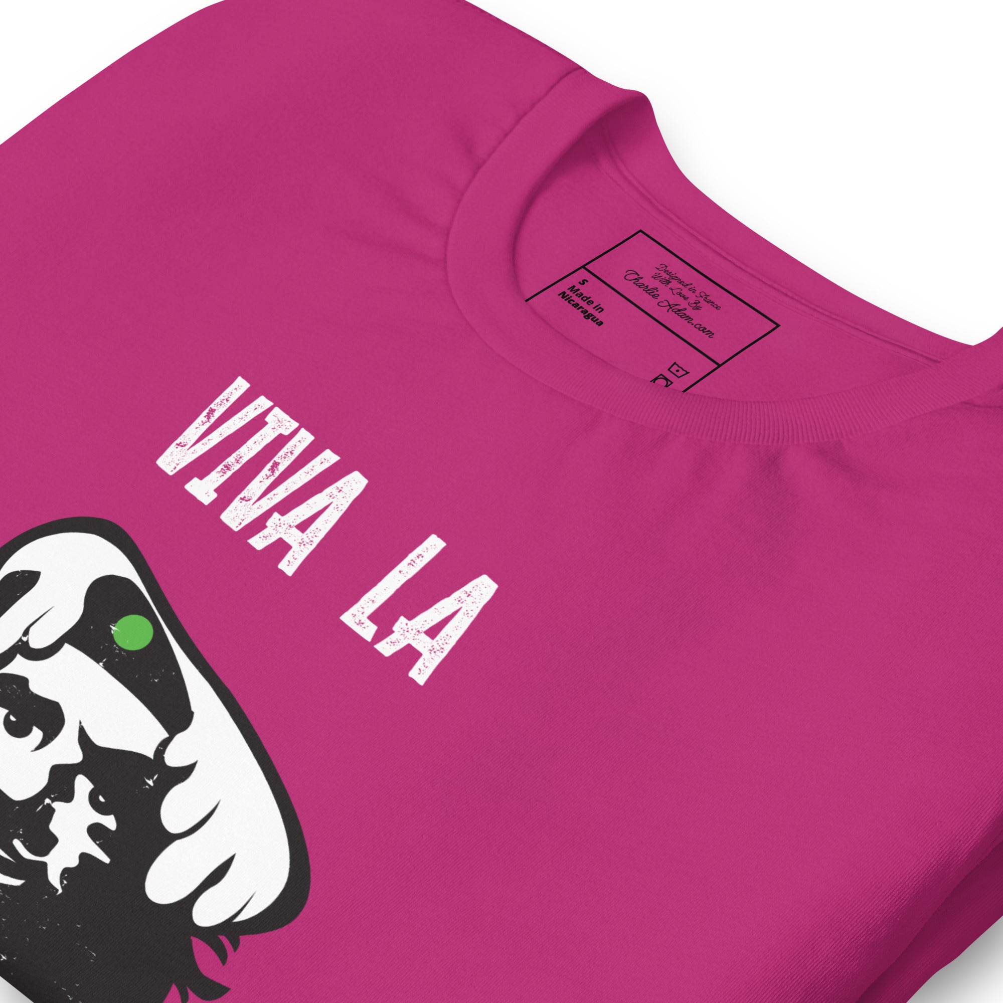 T-shirt en coton unisexe Viva la Rebolochon sur couleurs vives