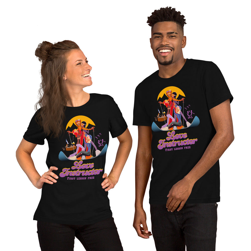 T-shirt en coton unisexe Love instructor First lesson free sur couleurs foncées