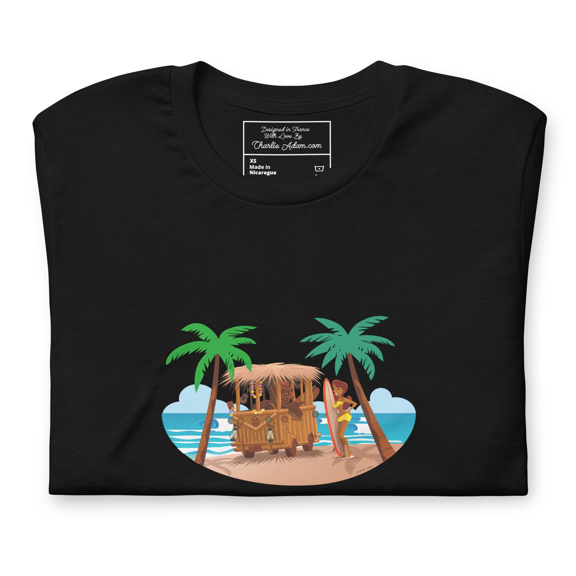 Unisex t-shirt Tiki Kombi on dark colors