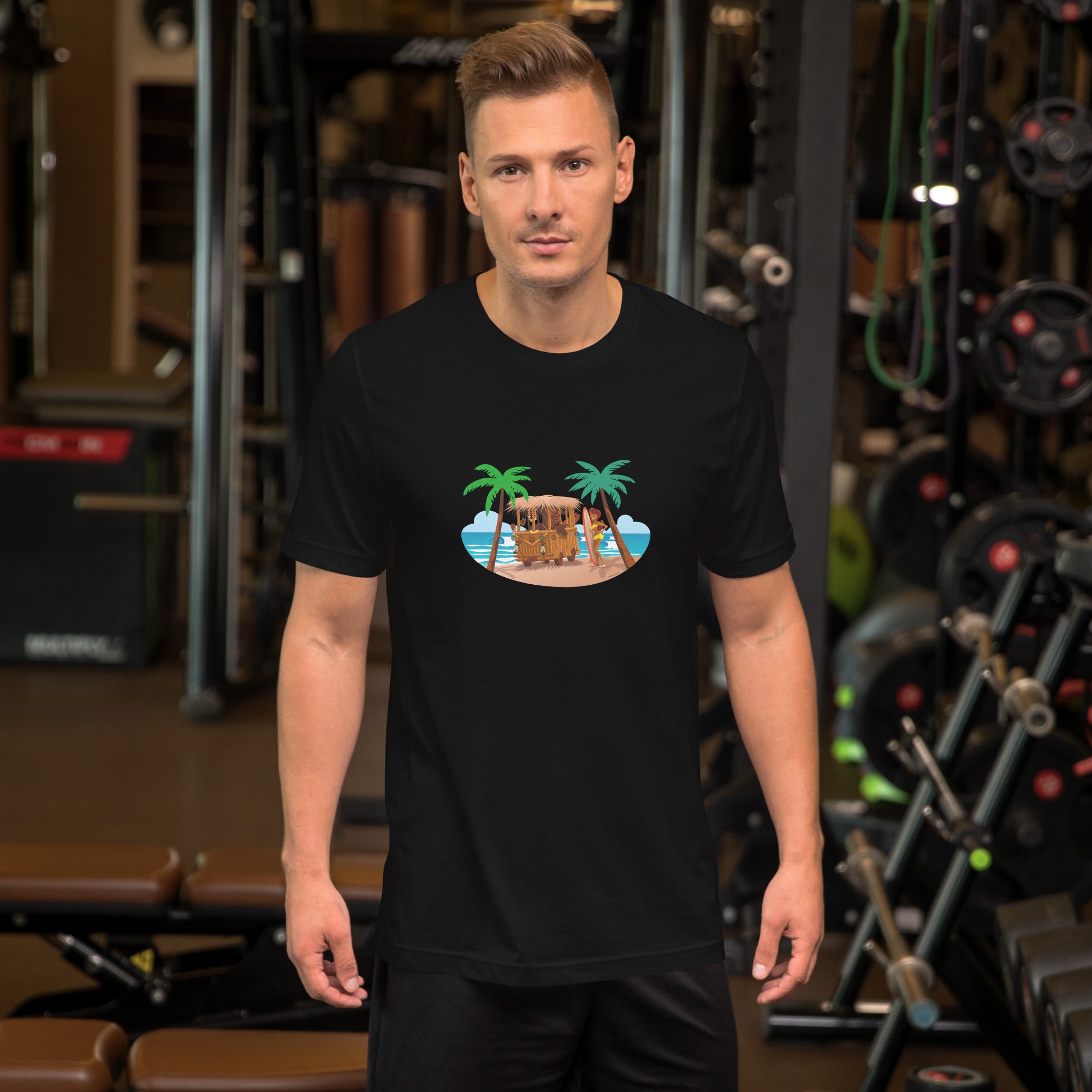 Unisex t-shirt Tiki Kombi on dark colors