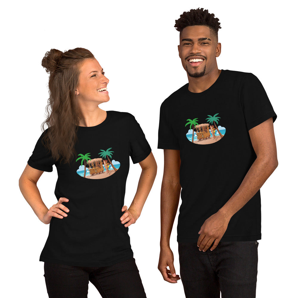 Unisex t-shirt Tiki Kombi on dark colors