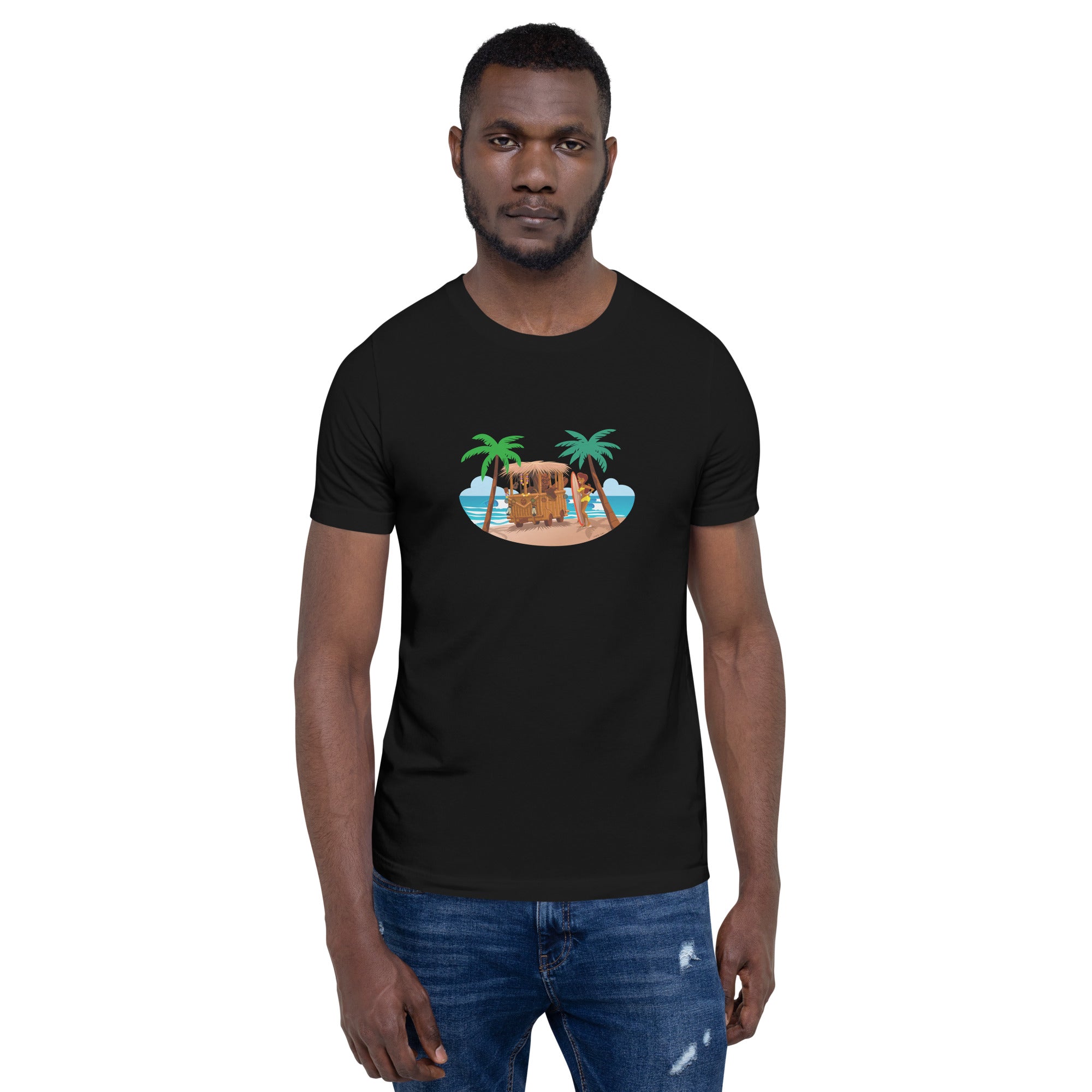 Unisex t-shirt Tiki Kombi on dark colors