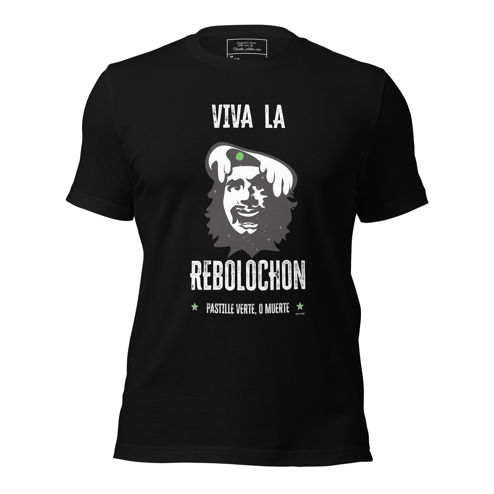 T-shirt en coton unisexe Viva la Rebolochon sur couleurs foncées
