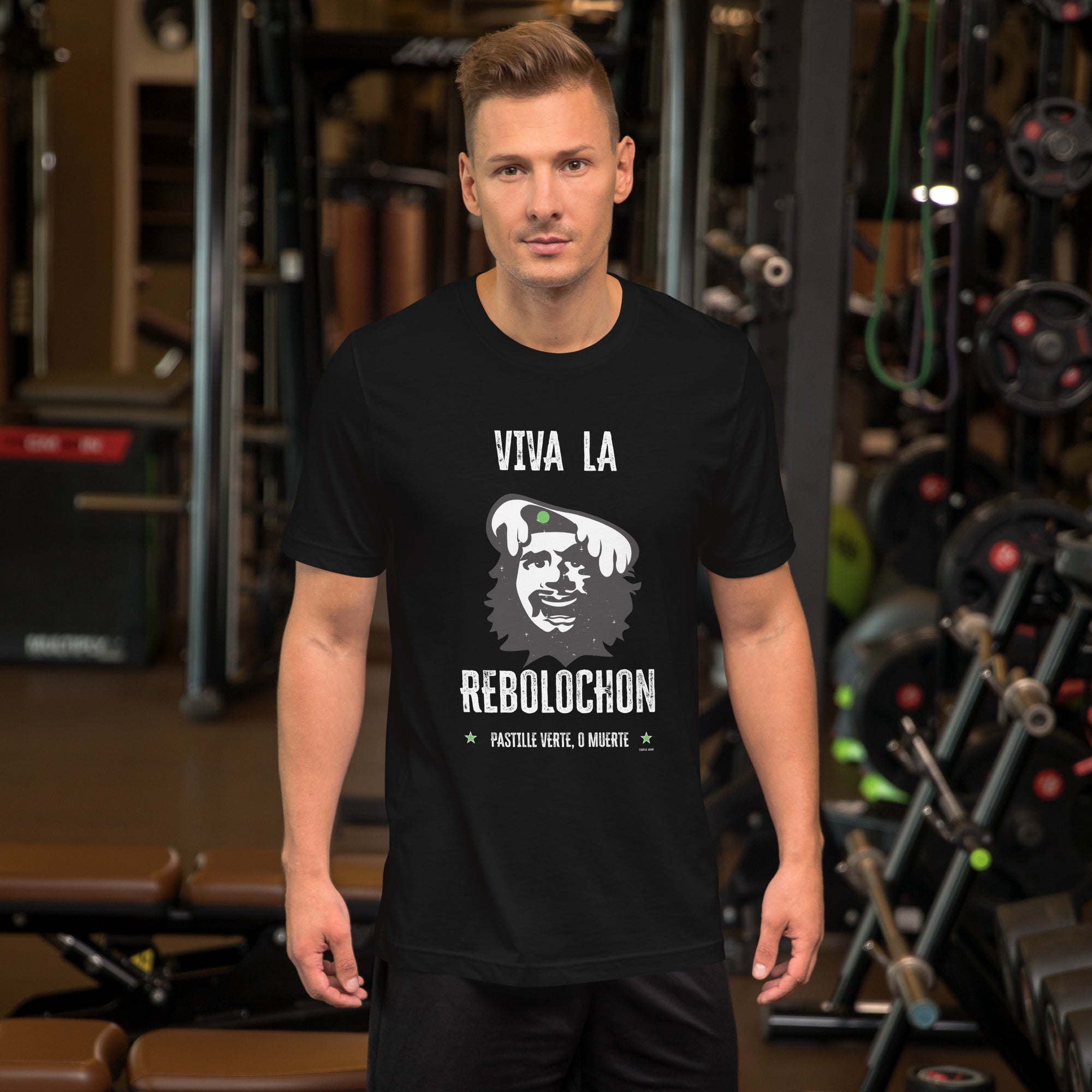 T-shirt en coton unisexe Viva la Rebolochon sur couleurs foncées