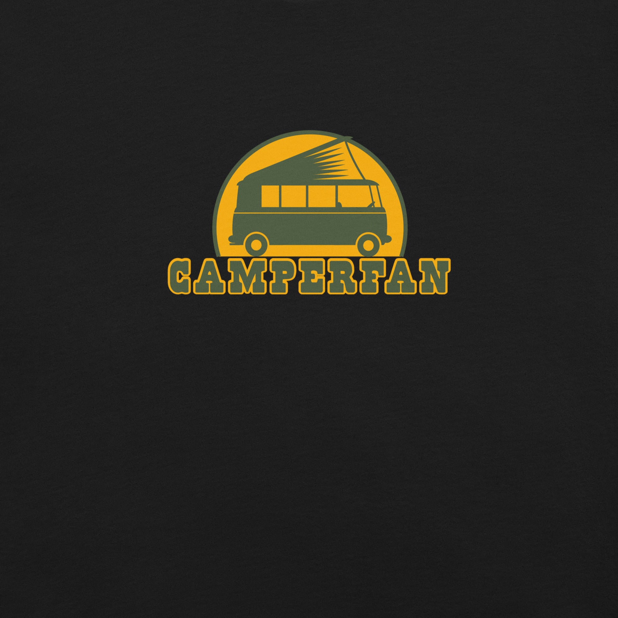 Unisex cotton t-shirt Camperfan on dark colors