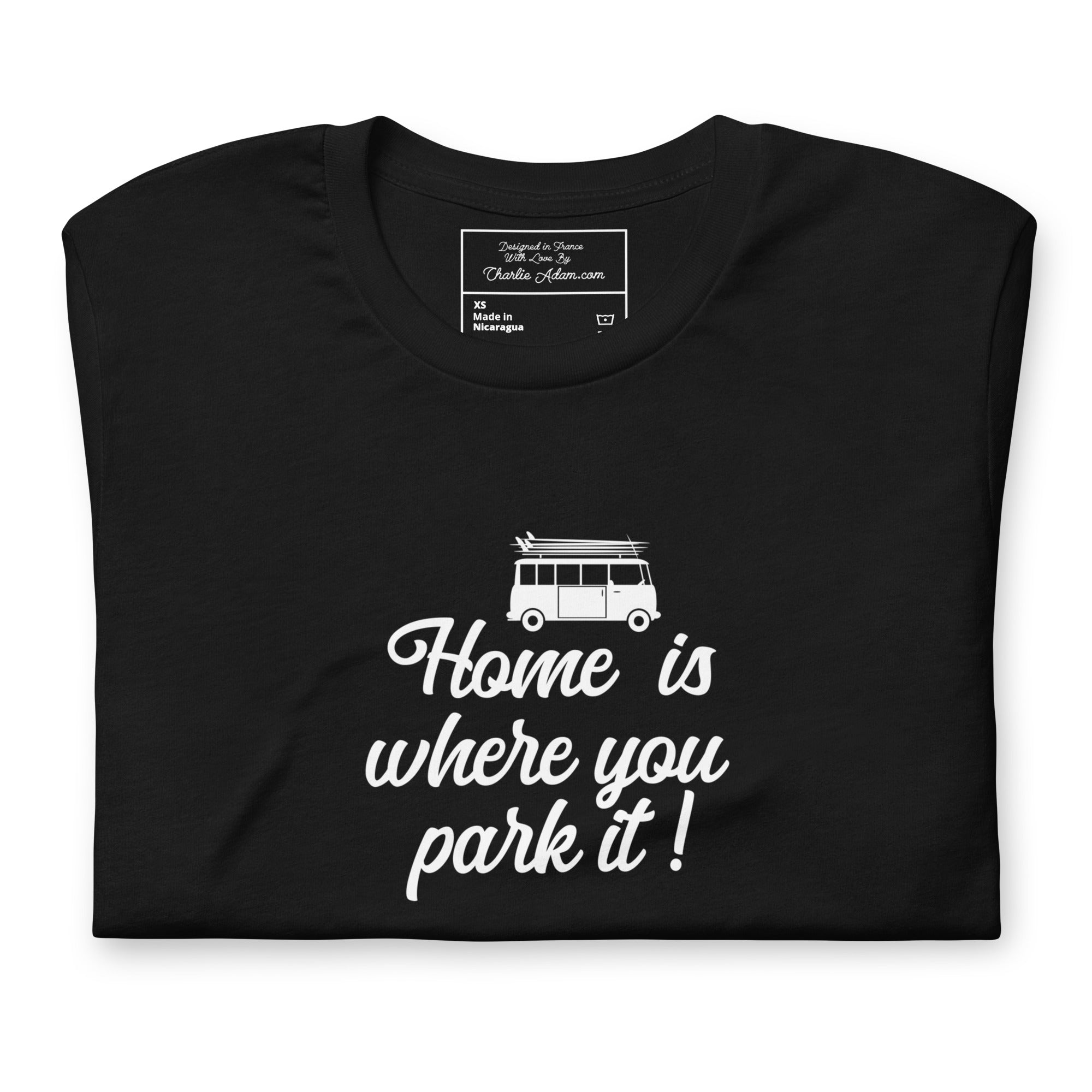 T-shirt en coton unisexe White Surf Combi sur couleurs foncées