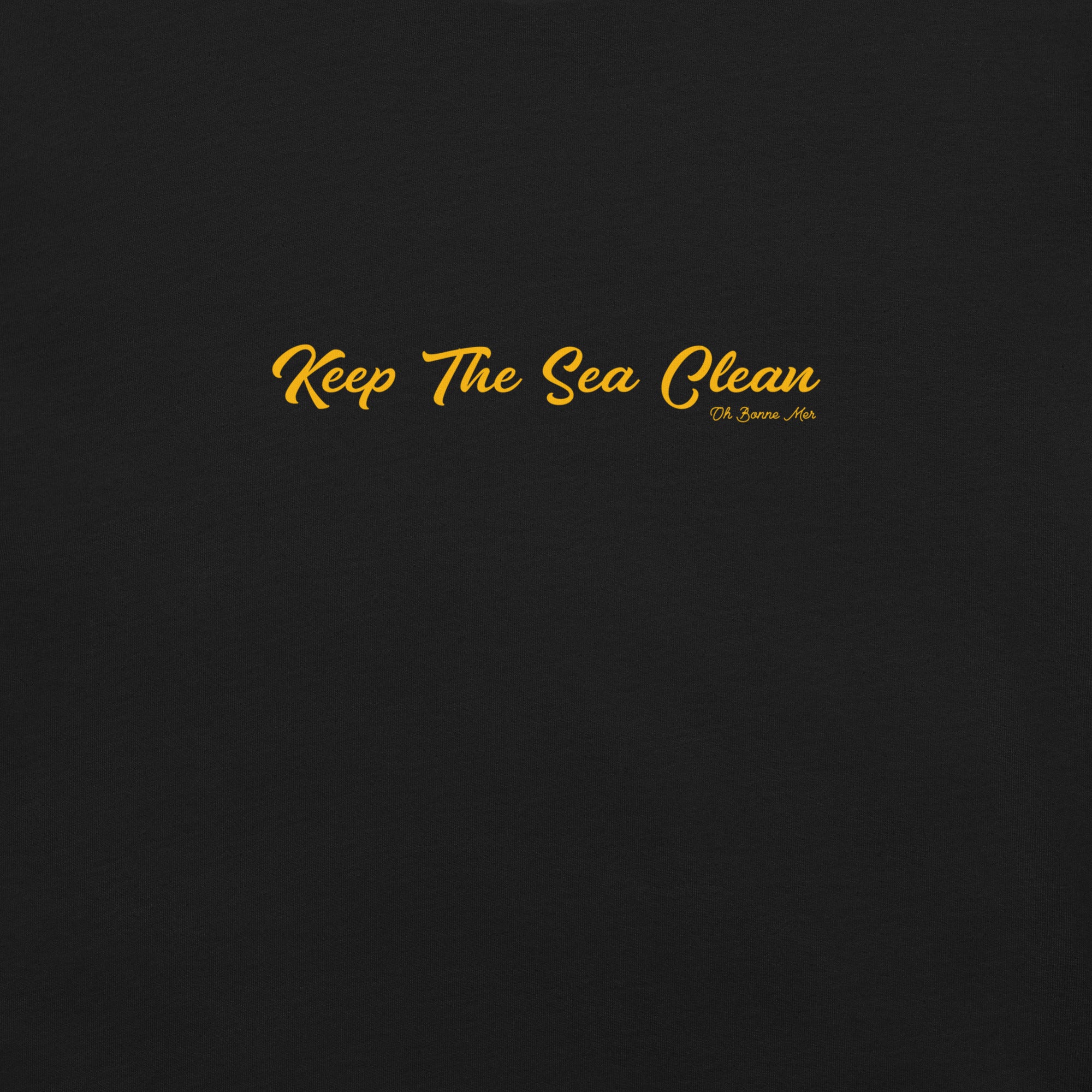 Unisex cotton t-shirt Keep The Sea Clean Gold on dark colors
