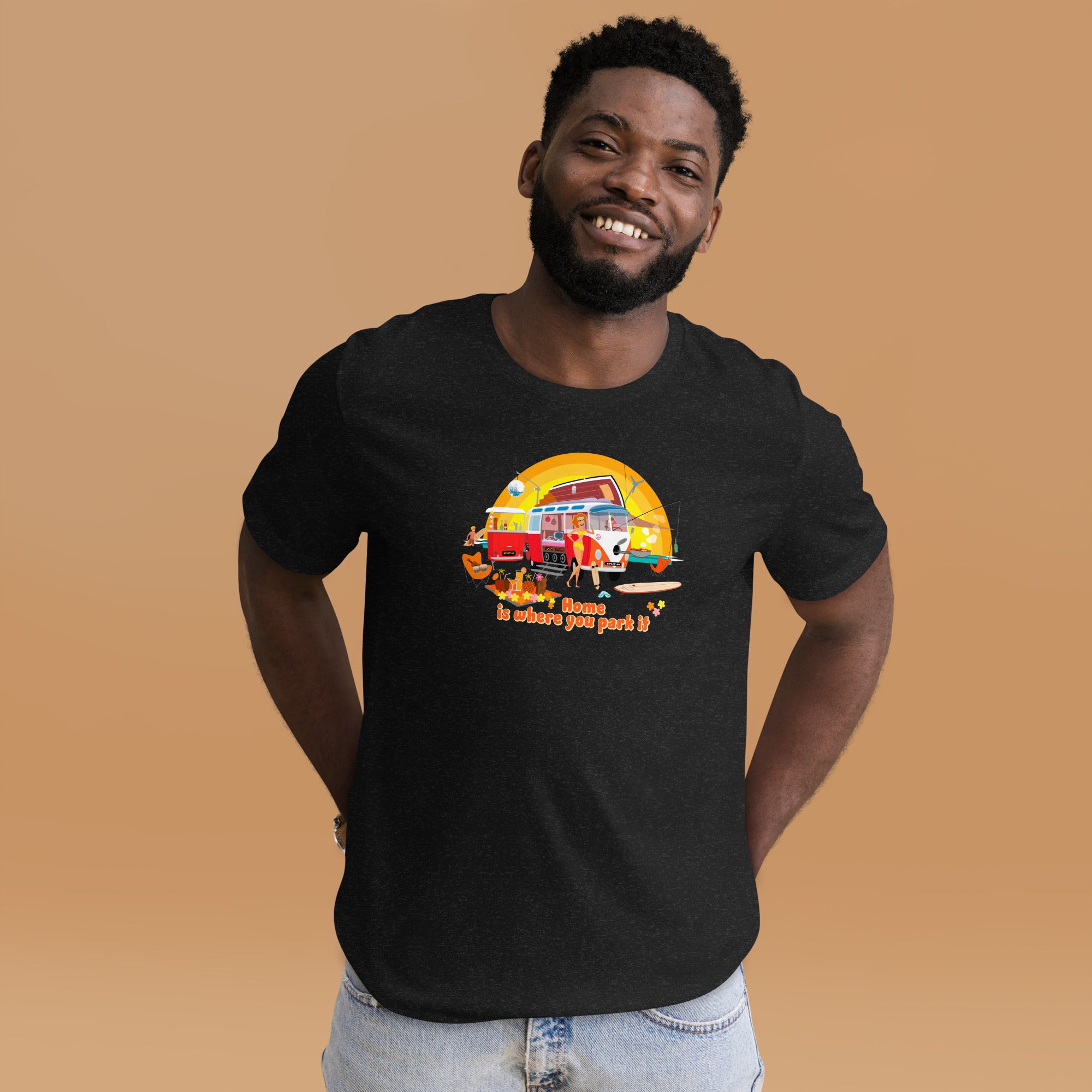 Unisex cotton t-shirt Ultra Combi on dark heather colors