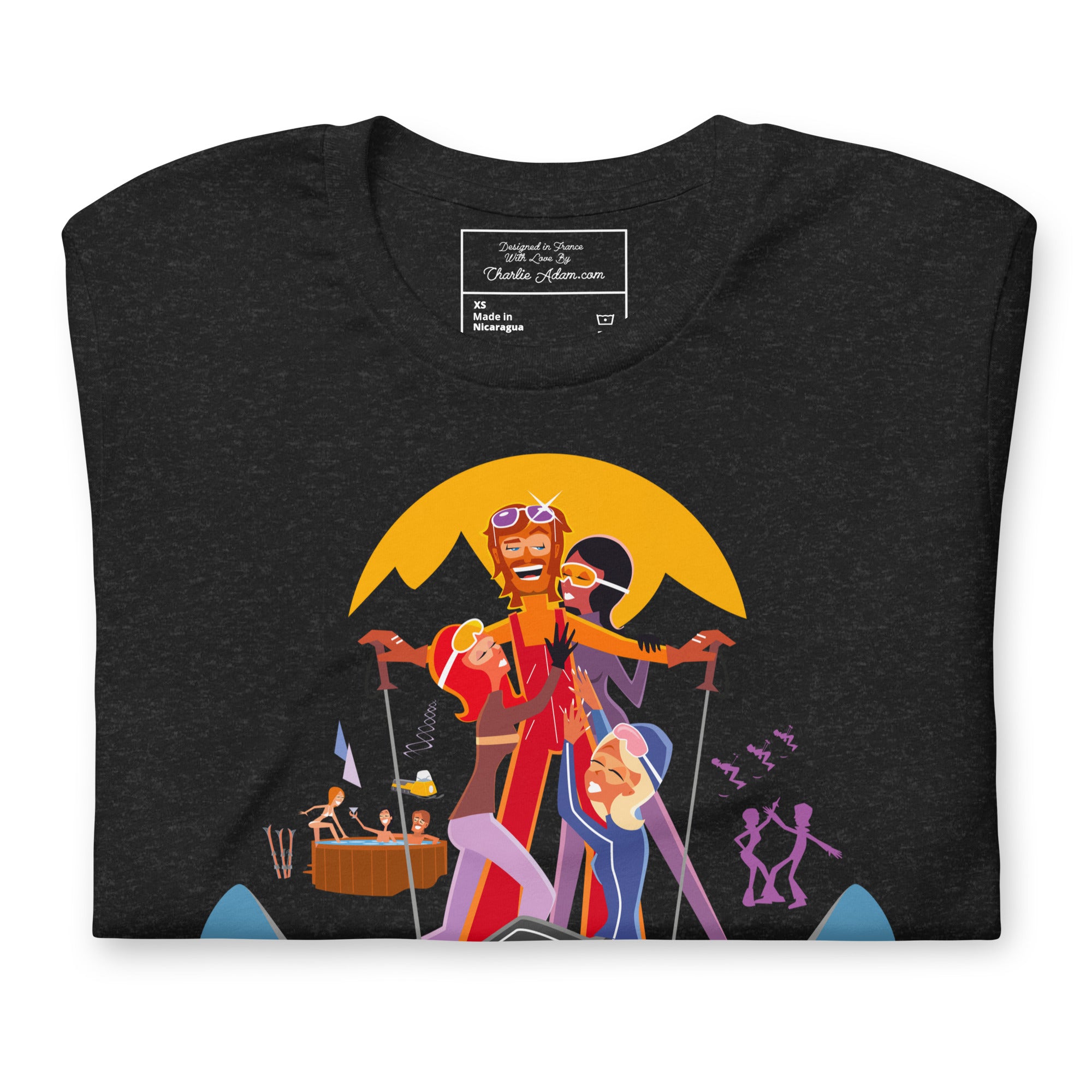 Unisex t-shirt Love instructor First lesson free on dark heather colors