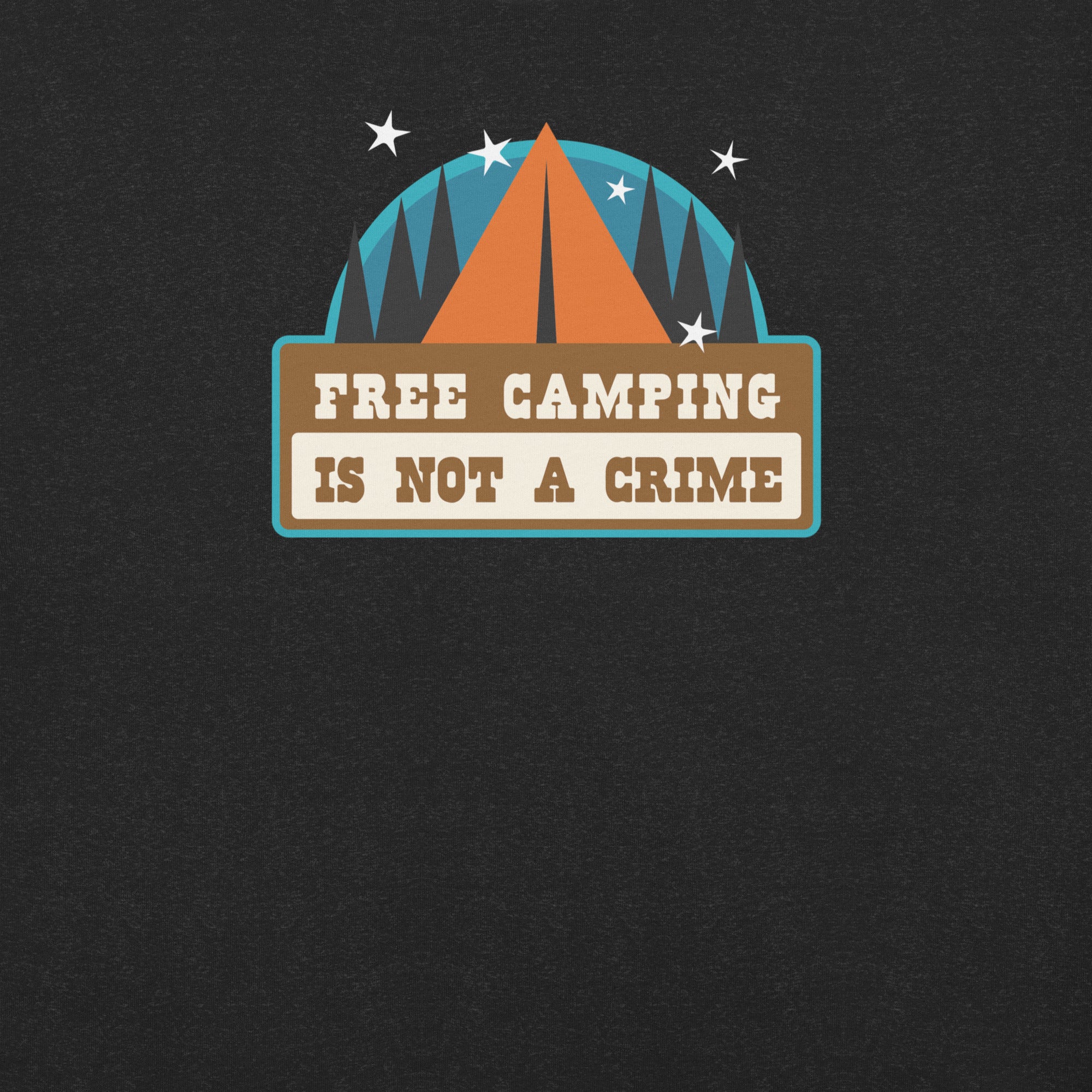 Unisex t-shirt Free camping is not a crime on dark heather colors