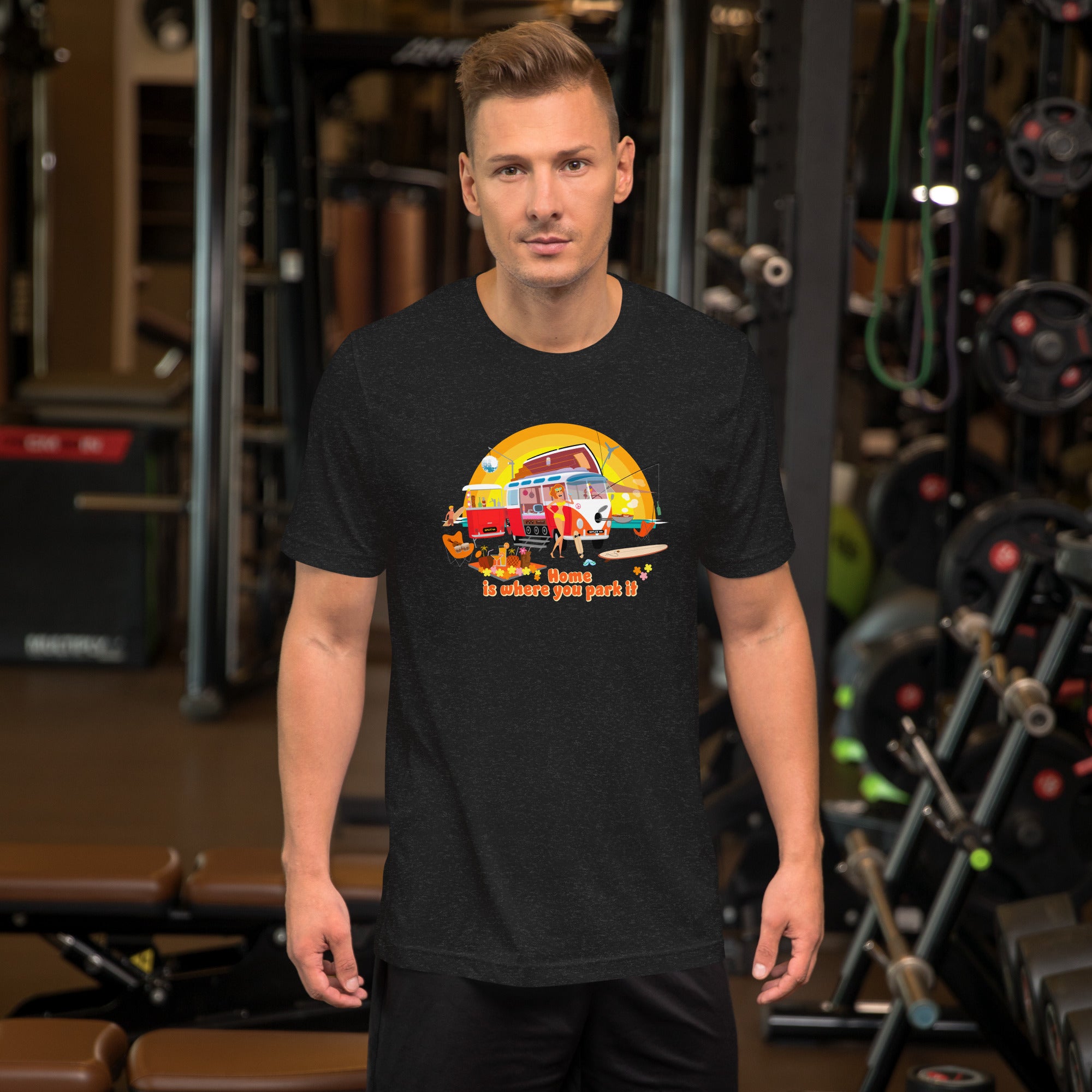 Unisex cotton t-shirt Ultra Combi on dark heather colors