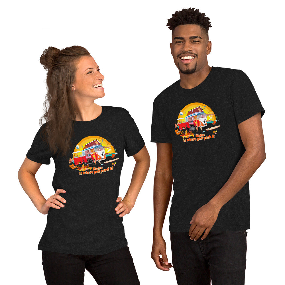 Unisex cotton t-shirt Ultra Combi on dark heather colors
