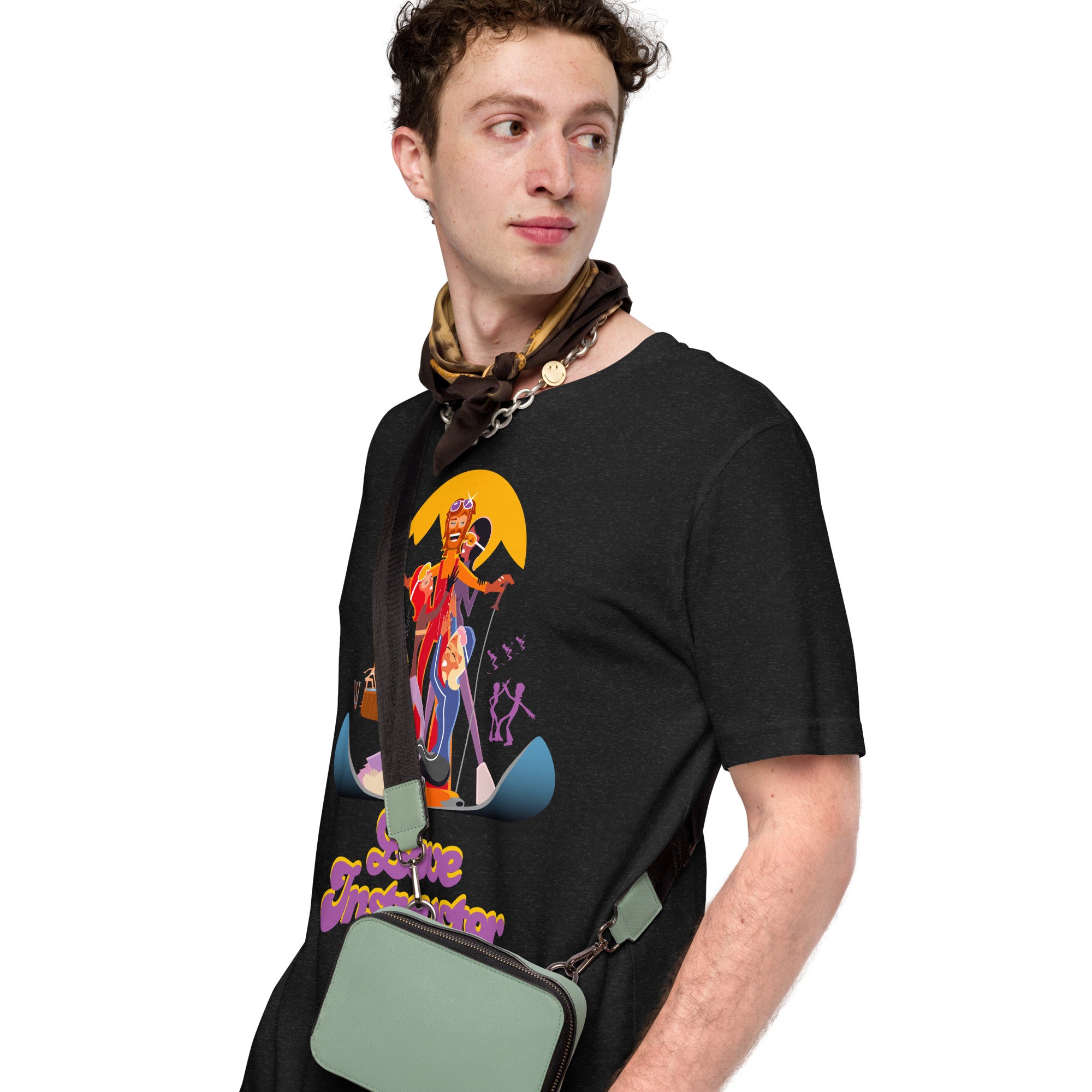 Unisex t-shirt Love instructor First lesson free on dark heather colors