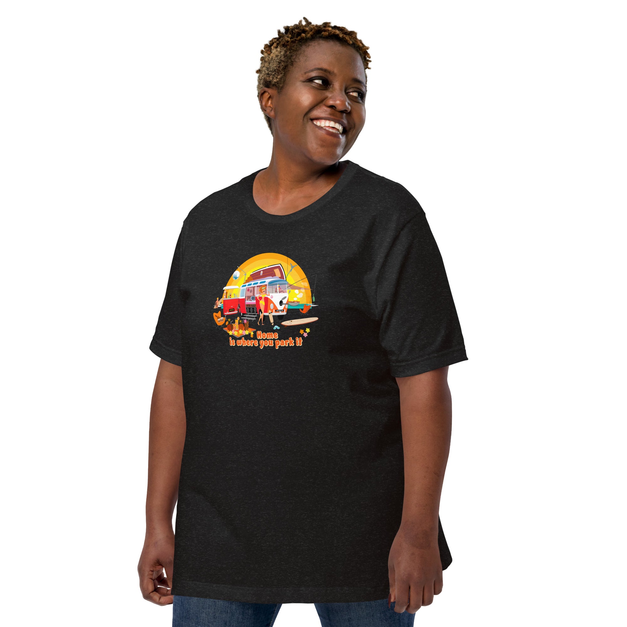 Unisex cotton t-shirt Ultra Combi on dark heather colors