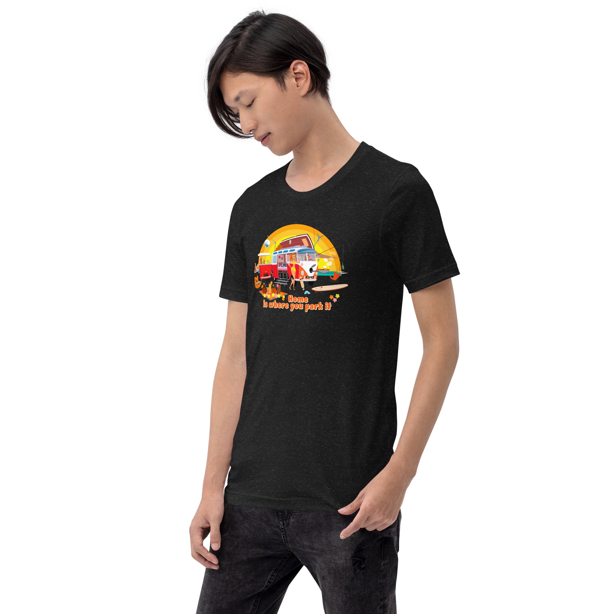 Unisex cotton t-shirt Ultra Combi on dark heather colors