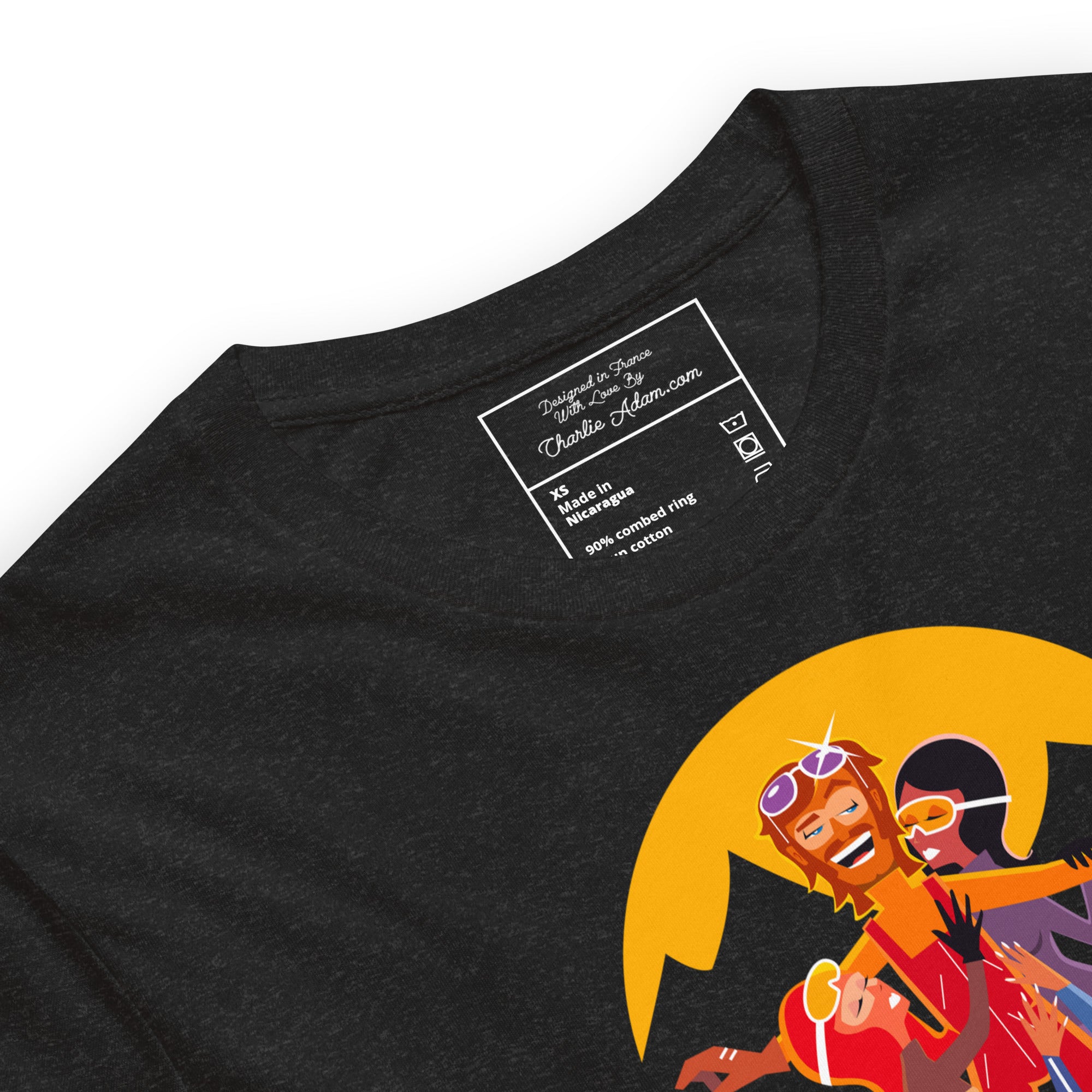 Unisex t-shirt Love instructor First lesson free on dark heather colors