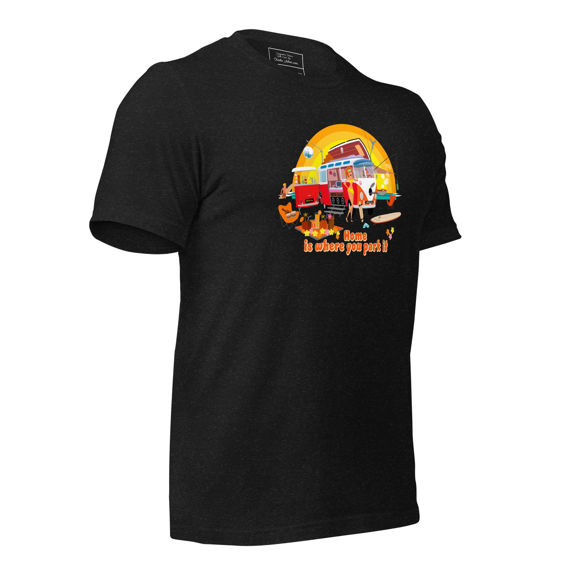 Unisex cotton t-shirt Ultra Combi on dark heather colors