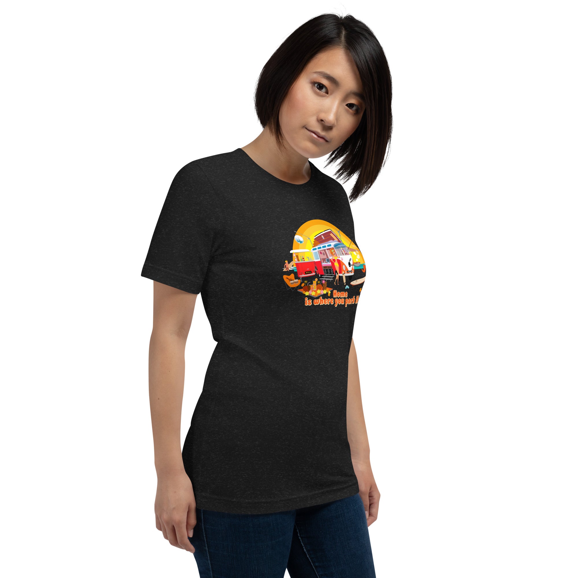 Unisex cotton t-shirt Ultra Combi on dark heather colors