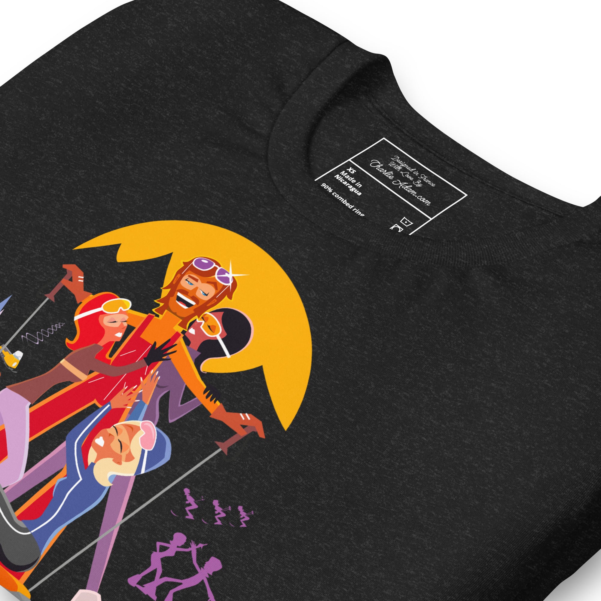 Unisex t-shirt Love instructor First lesson free on dark heather colors