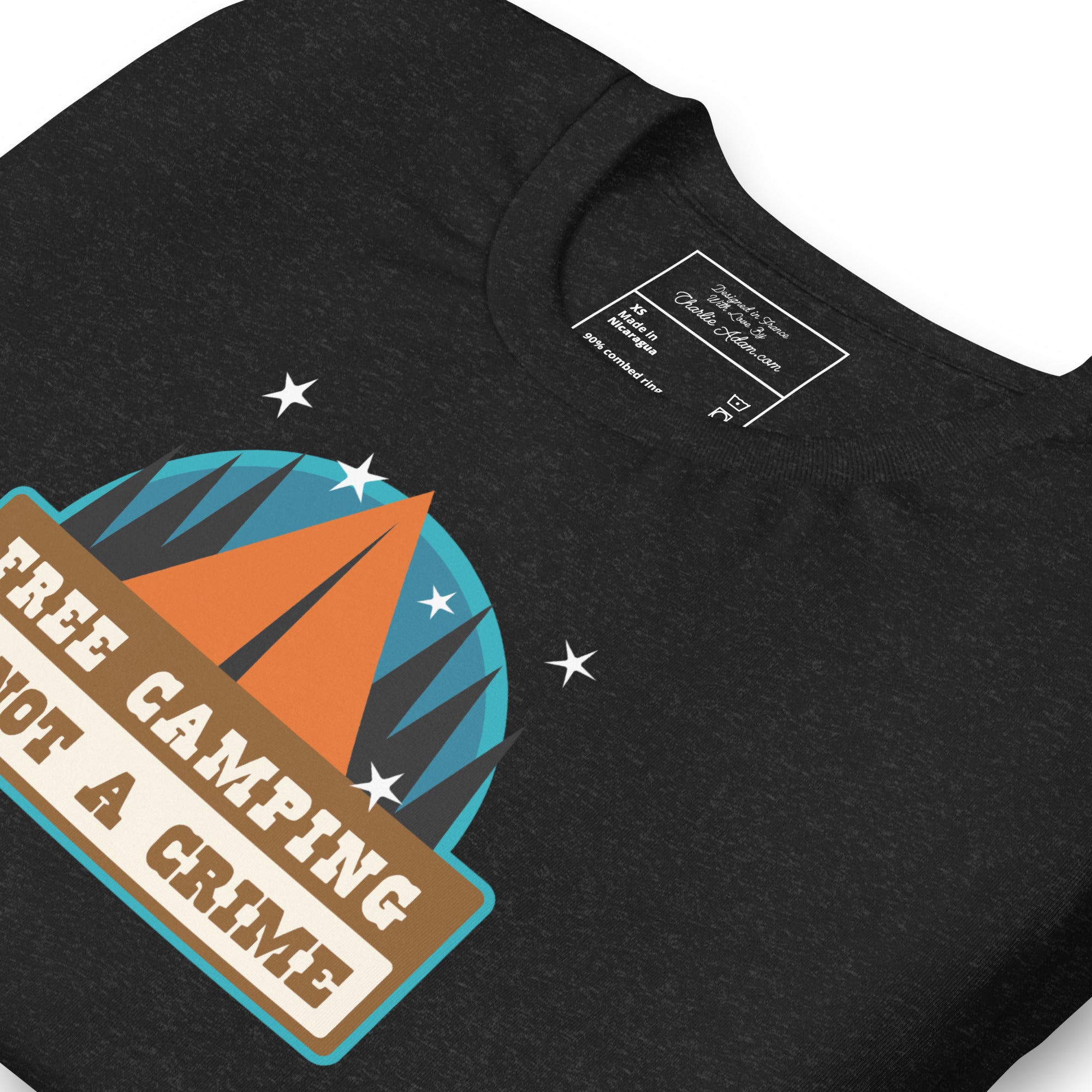 Unisex t-shirt Free camping is not a crime on dark heather colors